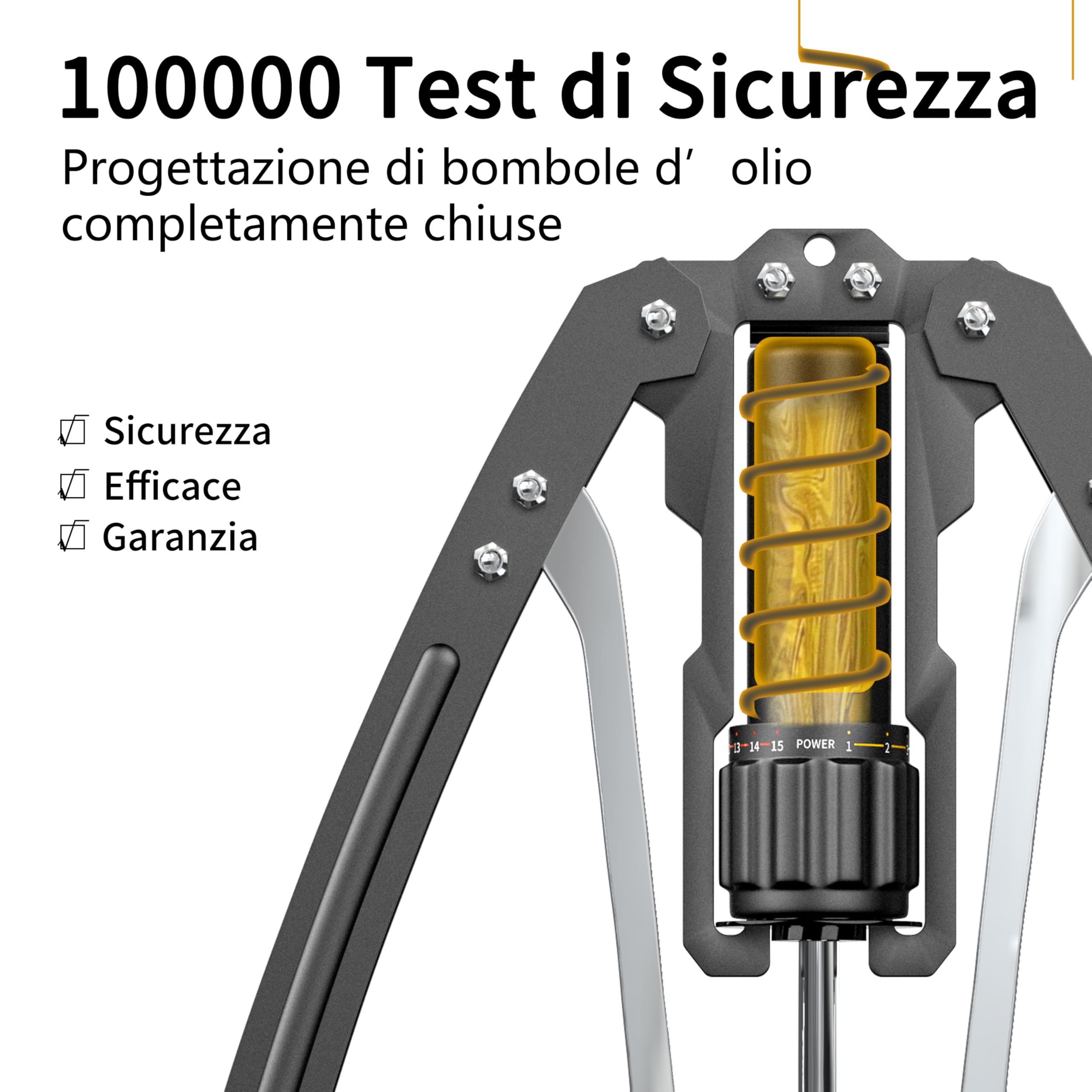 PROIRON PowerTwister, Pettorali Attrezzi di Potenza Idraulica Regolabile 10-200kg, Chest Press per Addestramento di Petto e Braccio Muscolo