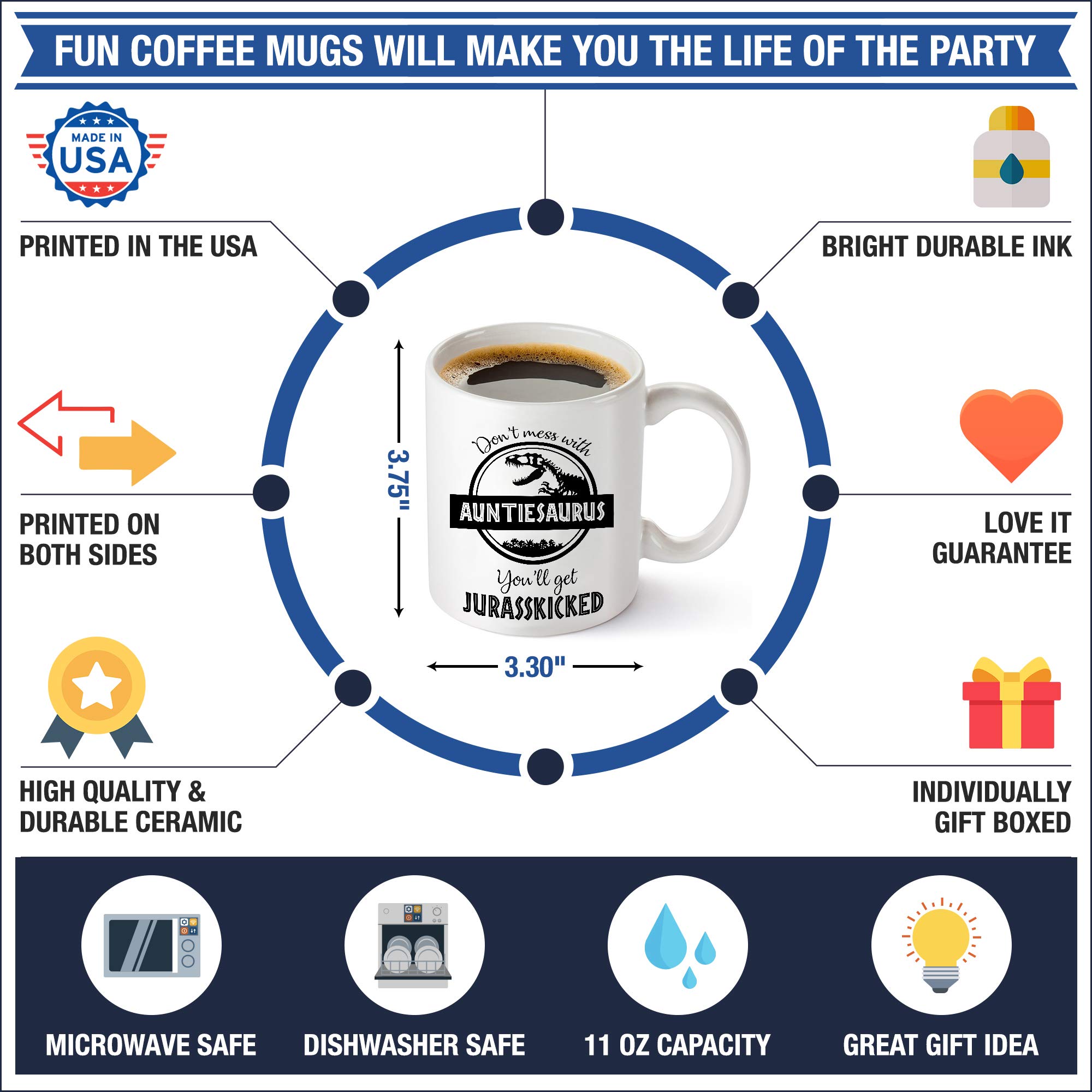 Tasse à Café Humoristique Avec Inscription « Don't Mess With A Dad