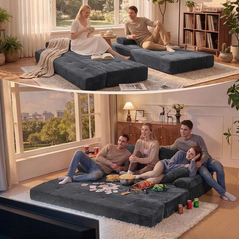 LOOMORA 78.7IN Convertible Folding Sofa Bed, 3 Seater Sleeper Sofa Couch image 4