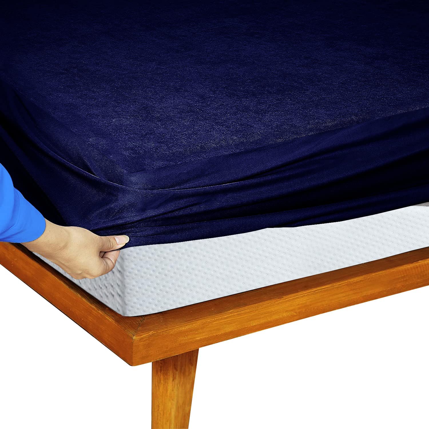 Feelme Mattress Protector Single Size Waterproof Mattress Protector Cotton Feel Terry Single Bed (78x48, Blue) (B0D7S8KYGC) Amazon Price History, Amazon Price Tracker