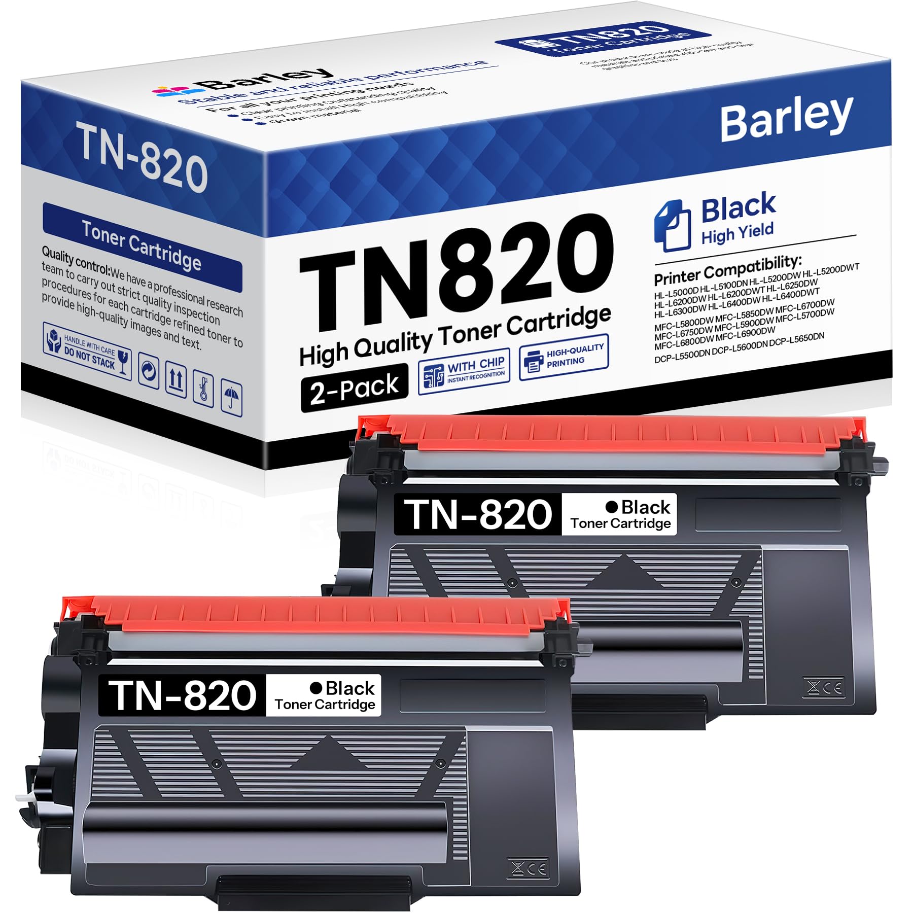 TN820 TN-820 Toner Cartridge Compatible TN820 TN-820 Black Toner Cartridge Replacement for Brother TN820 TN-820 HL-L6200DW MFC-L6800DW MFC-L5900DW