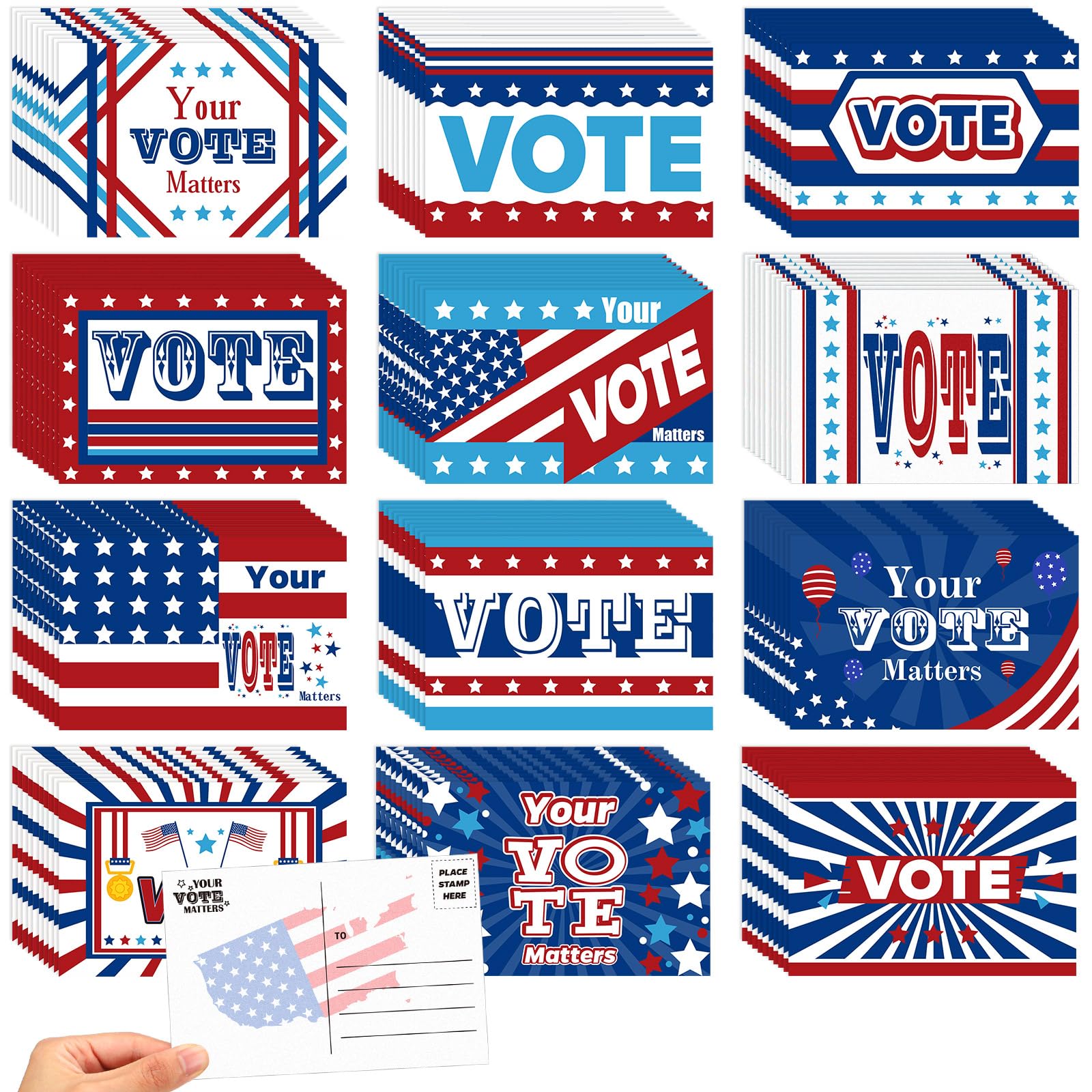 Kosiz 120 Pcs Vote Cards Bulk 4 x 6 Inch