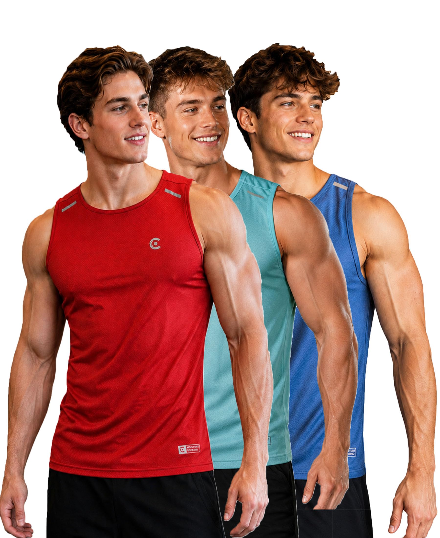 T T Men Dri-Fit Polyester Fooball- Knit Fabric| Round Neck | Sleeveless | Sweat-Wicking Gym & Active Wear Tees|Pack of 3-picture-42