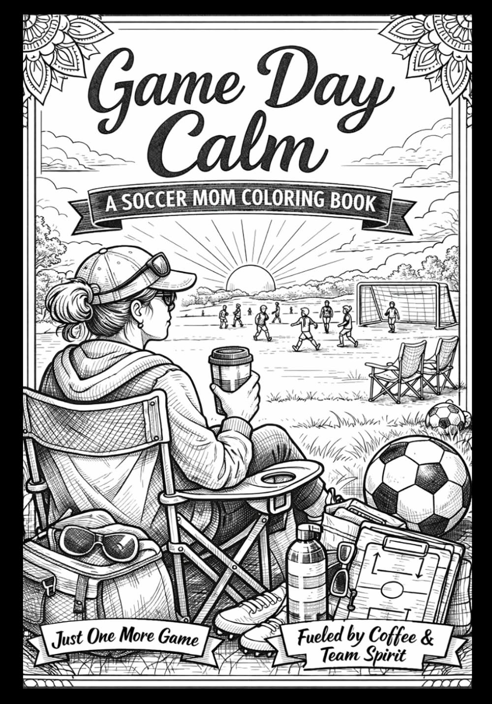 Game Day Calm: A Soccer Mom Coloring Book
