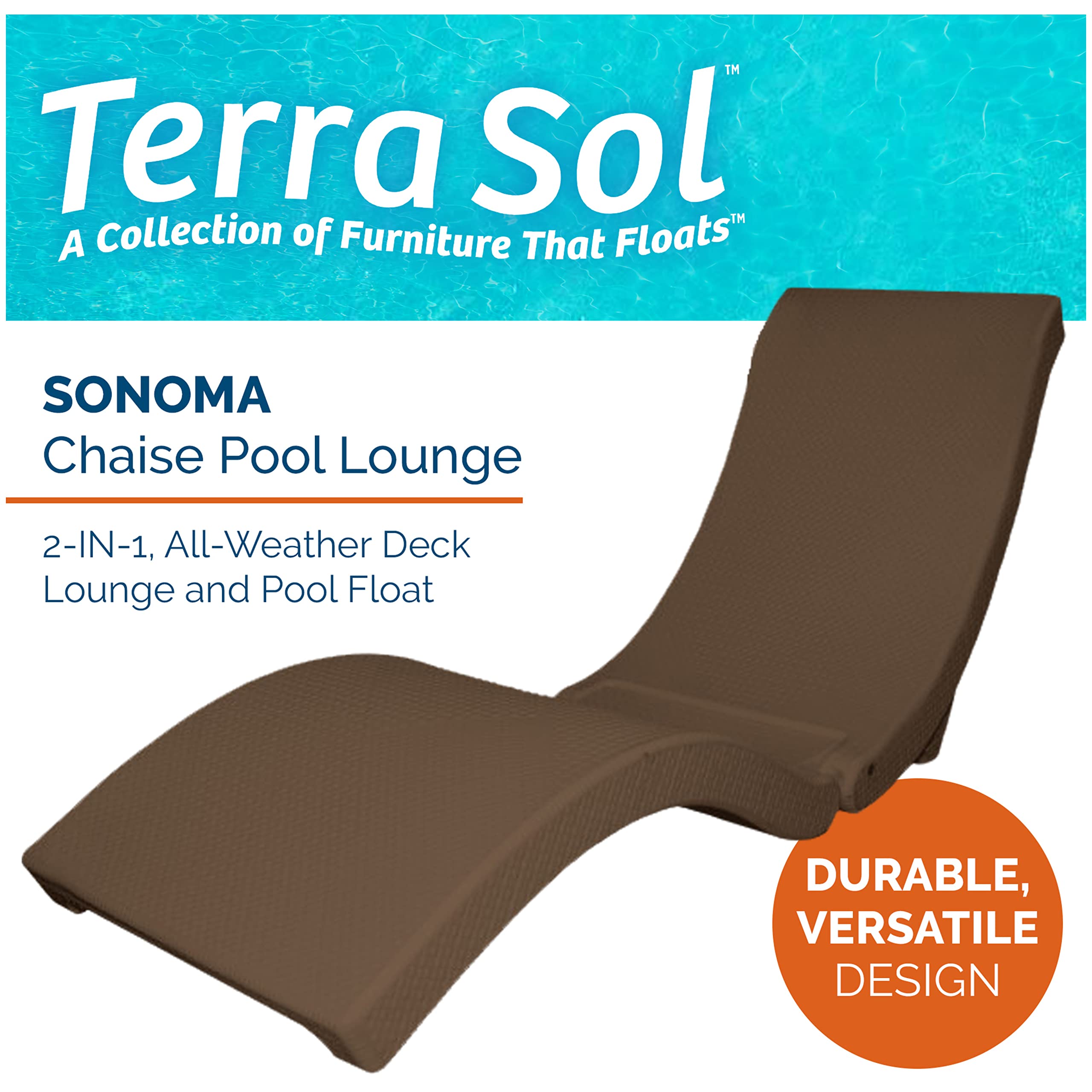 Buy SwimWays Terra Sol Sonoma All Weather Rattan Pool Chaise Lounge Float (Open Box) Online at