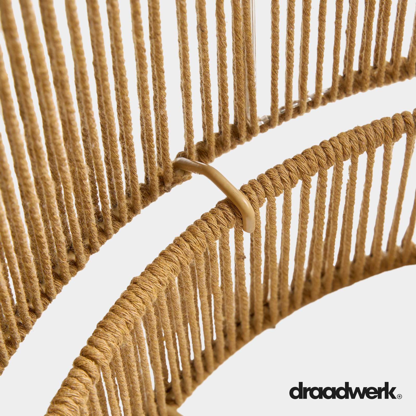 draadwerk® Pendelleuchte String | Hängeleuchte aus 3 Lampenschirmen, Natur, Modern Skandinavisch/Boho, für Wohnzimmer, Esszimmer, Schlafzimmer, 40cm Durchmesser | Antonia