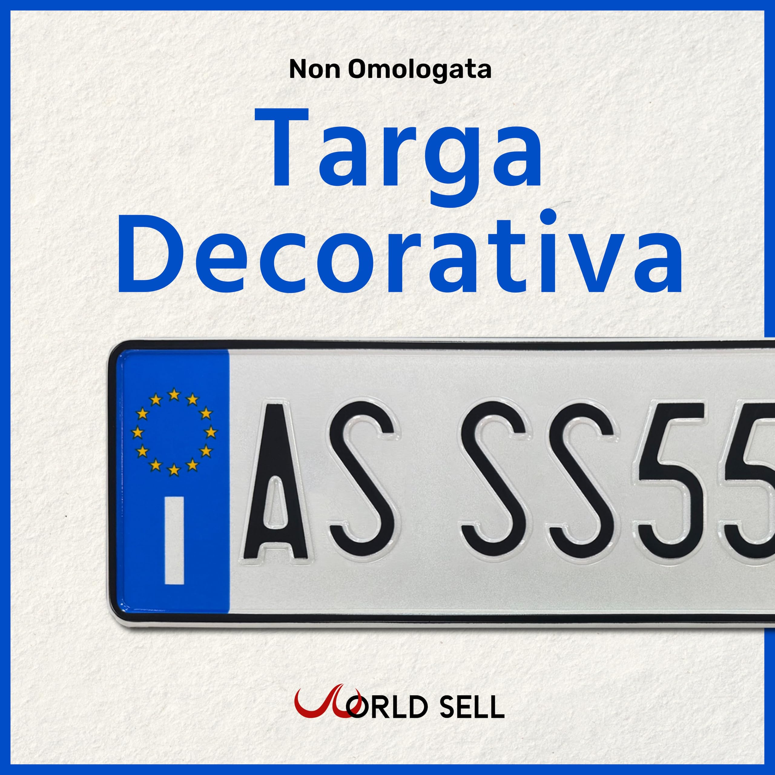 Targa Anteriore Personalizzata Incisa in Rilievo su Alluminio Catarifrangente Replica Artigianale Made in Italy Modello Auto