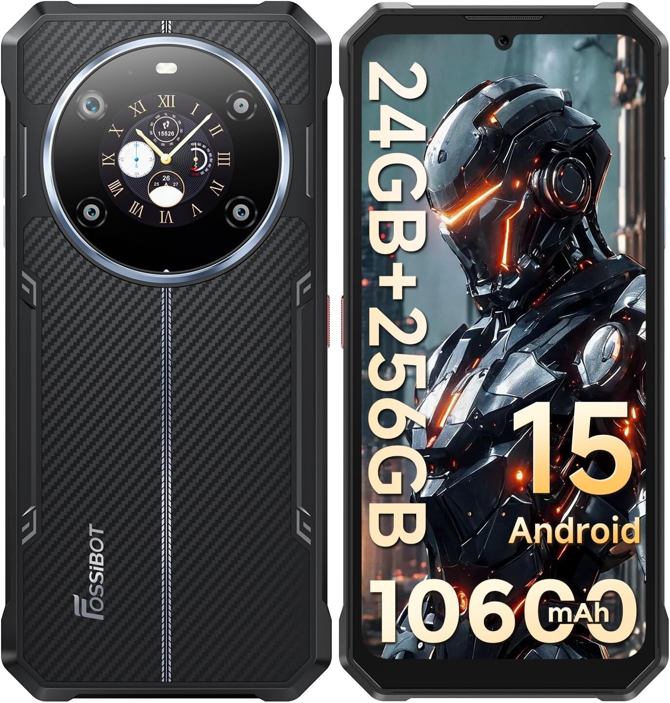 Amazon.com: FOSSIBOT F109S Rugged Smartphone Unlocked, 24GB+256GB
