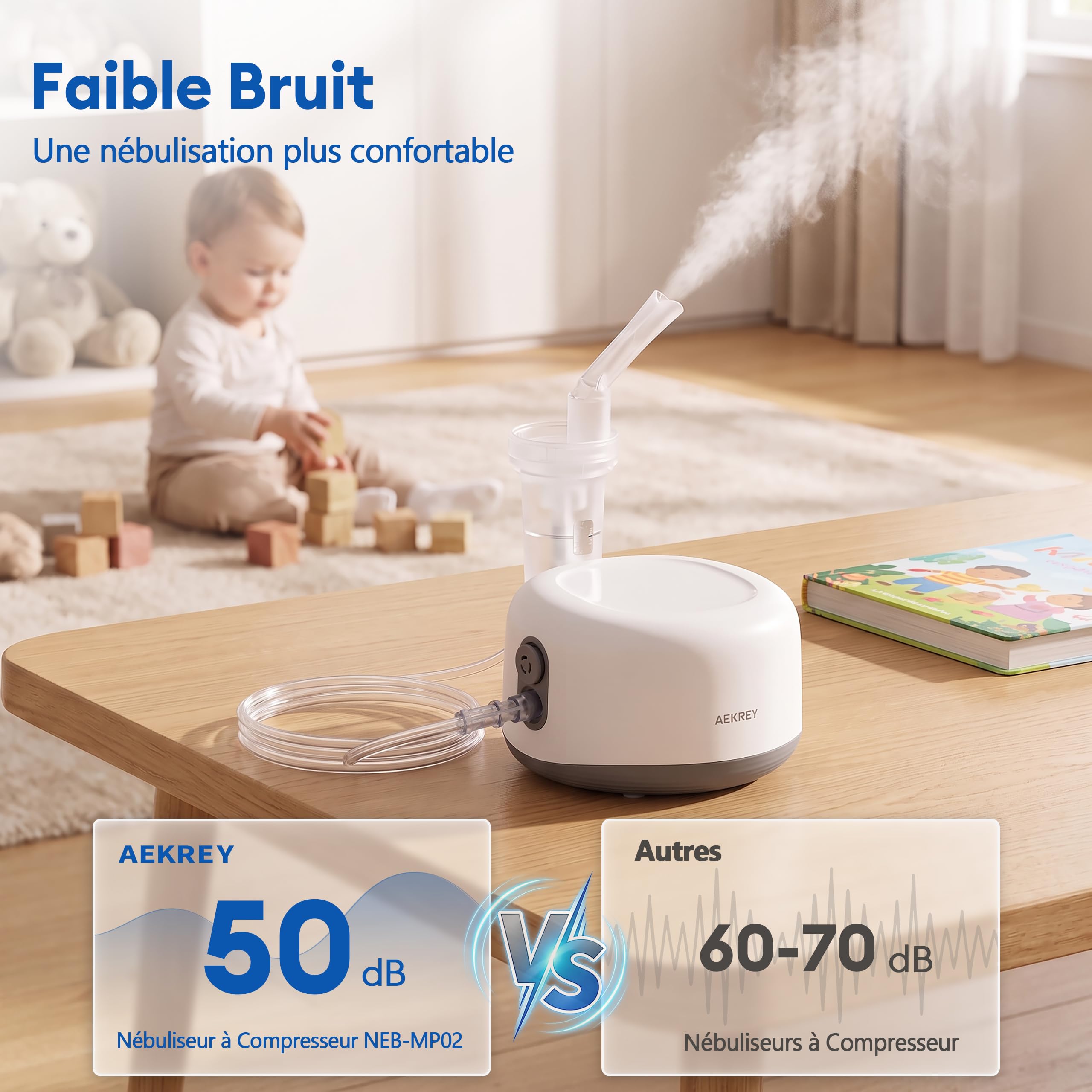 Nébuliseur Inhalateur pour Rhume, Asthme, Sinusite, BPCO, Bronchite