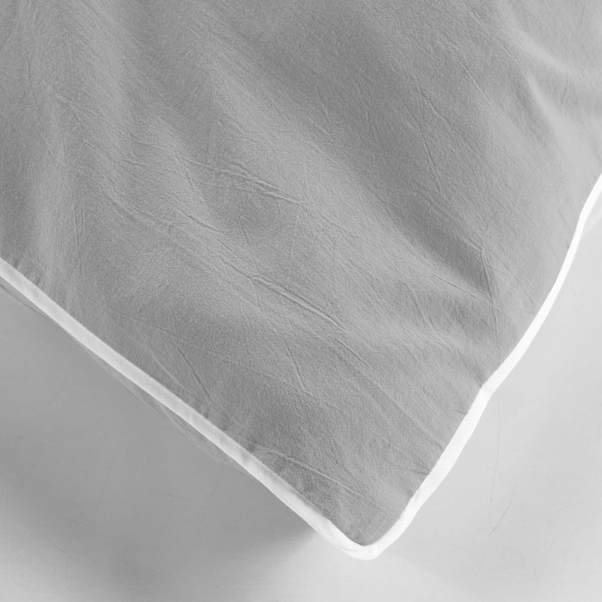 Parure Letto 3 Pezzi Douceur D'Int&eacute;rieur | 240x220cm + 2 Federe | Cotone 57 Fili | Stampa Zelis Grigio