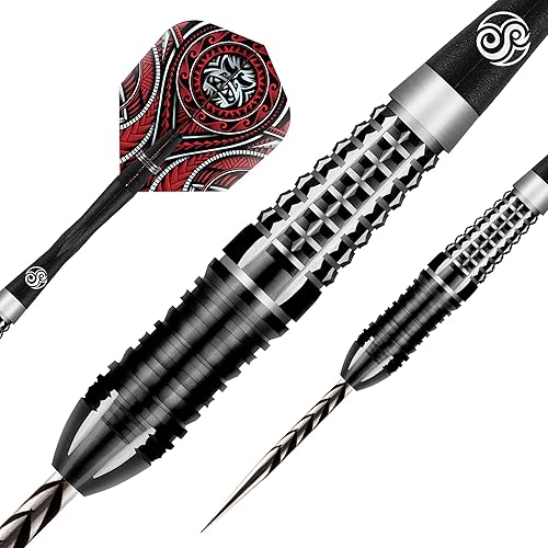 Miniatura 2 de Dardos de tiro con punta de acero, arma tribal salvaje (0.78 oz0.81 oz 0.85 oz0.88 oz0.92 oz), 90% tungsteno, frente ponderado con agarres de