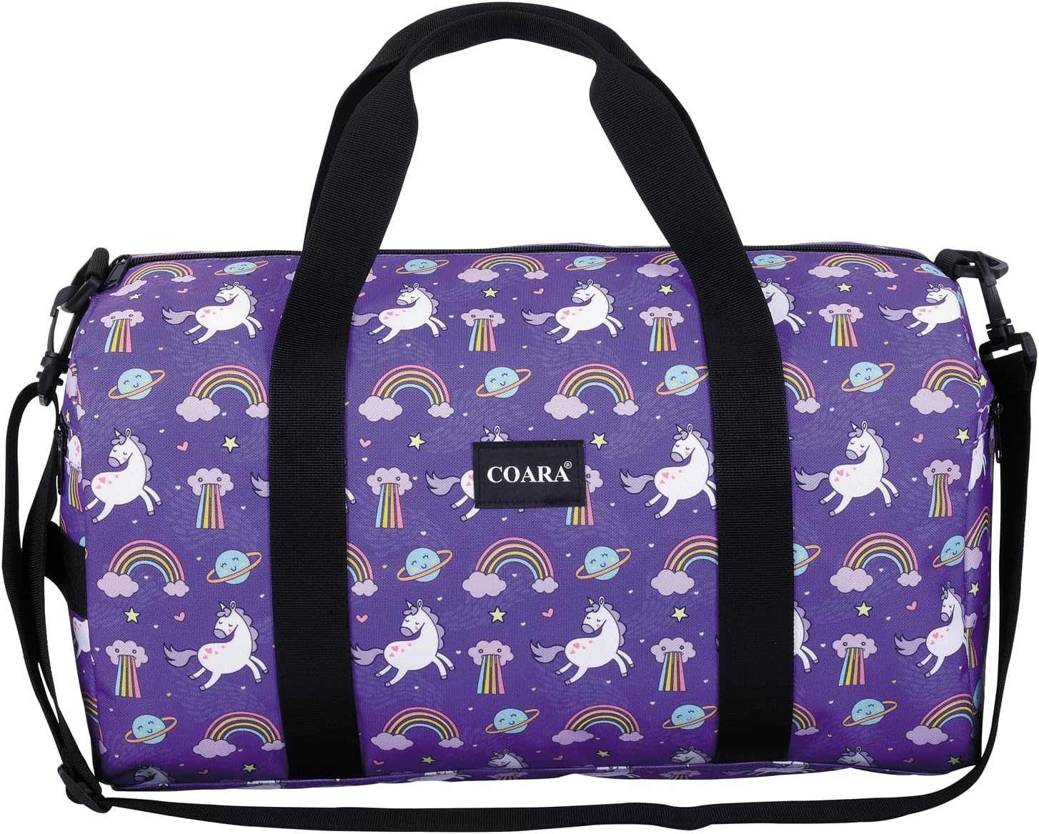 Kids Duffle Bag Overnight Bags for Boys and Girls Weekender Sleepover Carry-On Tote for Traveling Gym Sport Dance (Unicorn) - Image 7