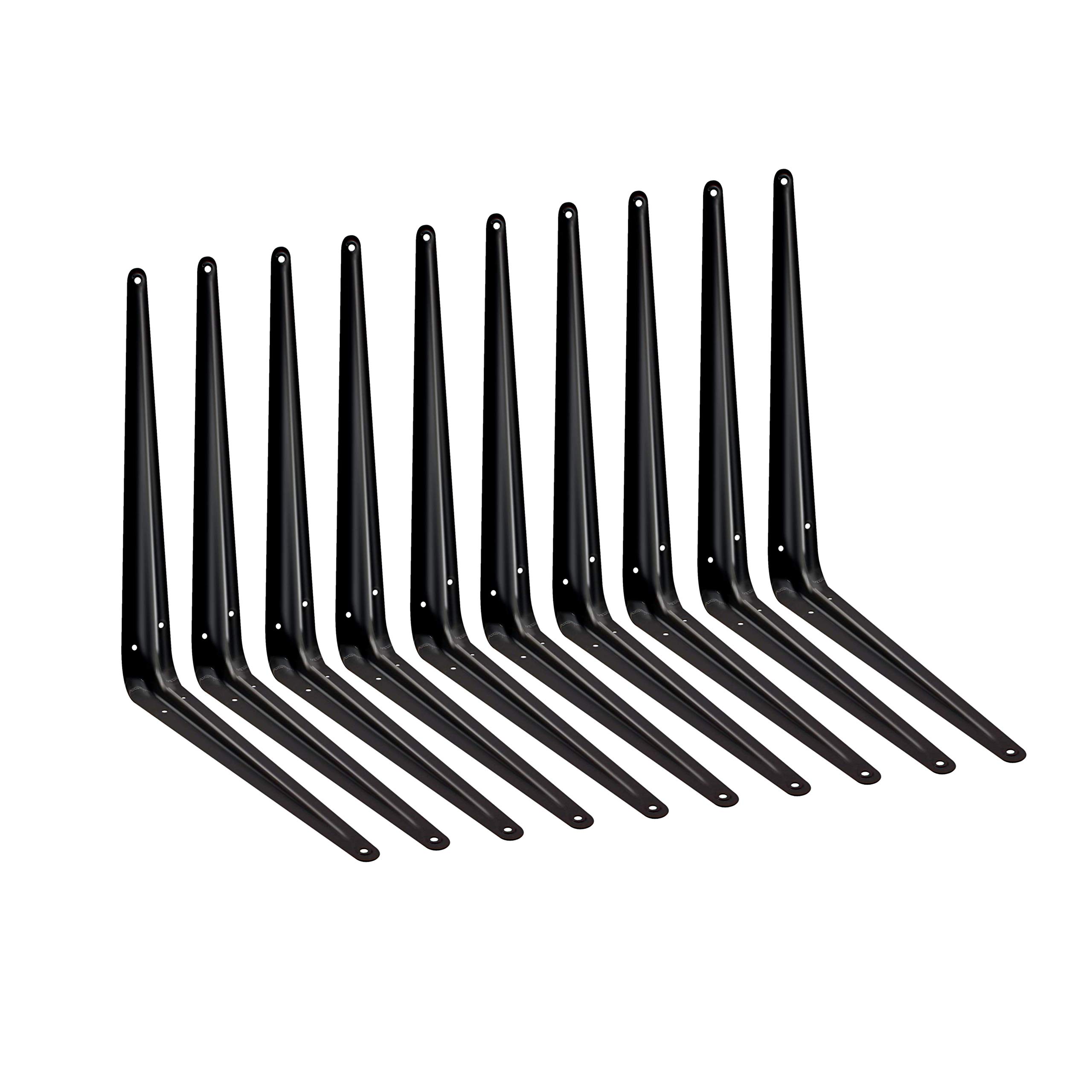 Eai Black 350X300mm / 14X12" Original London Pattern Shelf Bracket Pack Of 10