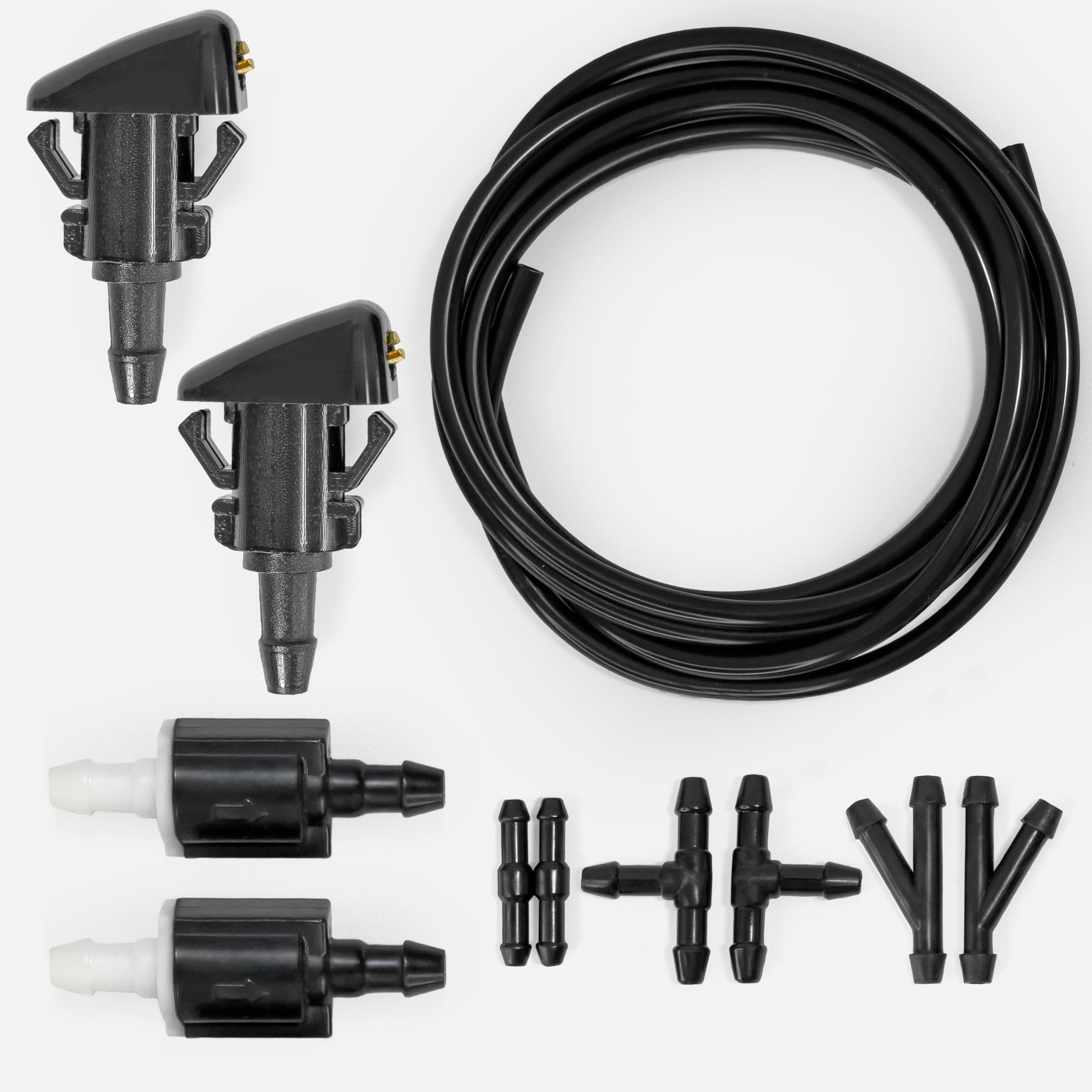 Click&Fit Adj zestaw naprawczy dysz spryskiwaczy przedniej szyby kompatybilny z Jeep Grand Cherokee Compass Patriot, Chrysler 300 Cruiser, Dodge Journey Caliber Avenger Charger 2005-2016 - zawory