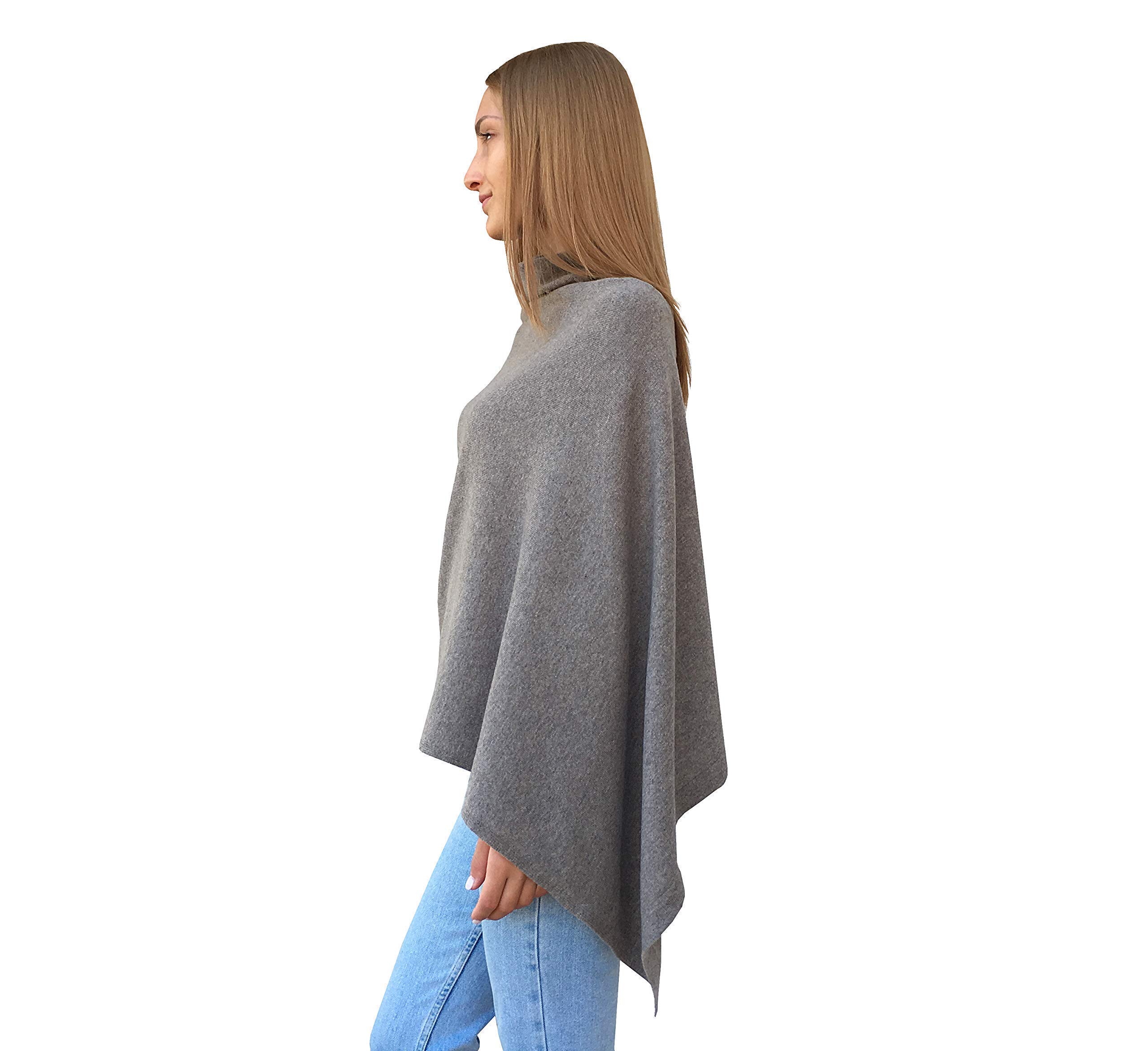 Mantella Poncio Ragazza Donna Invernale Grande Morbida 100% Cashmere