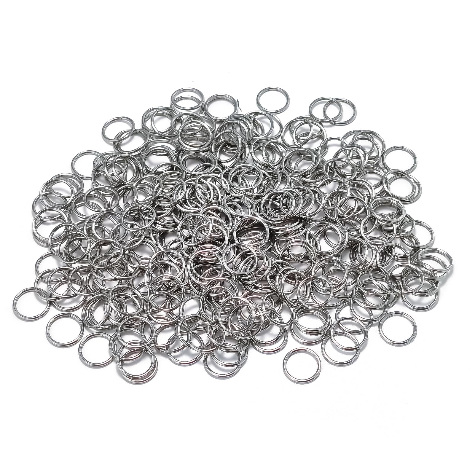 2000Pcs 8mm Stainless Steel Jump Rings 1.0mm Thick for DIY Crafts