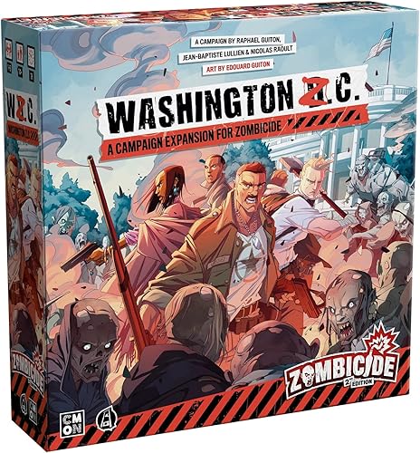 Zombicide 2ª edición Washington Z.C. Expansión del juego de mesa - ¡Nueva campaña y desafíos de modo nocturno! Juego de estrategia cooperativo de