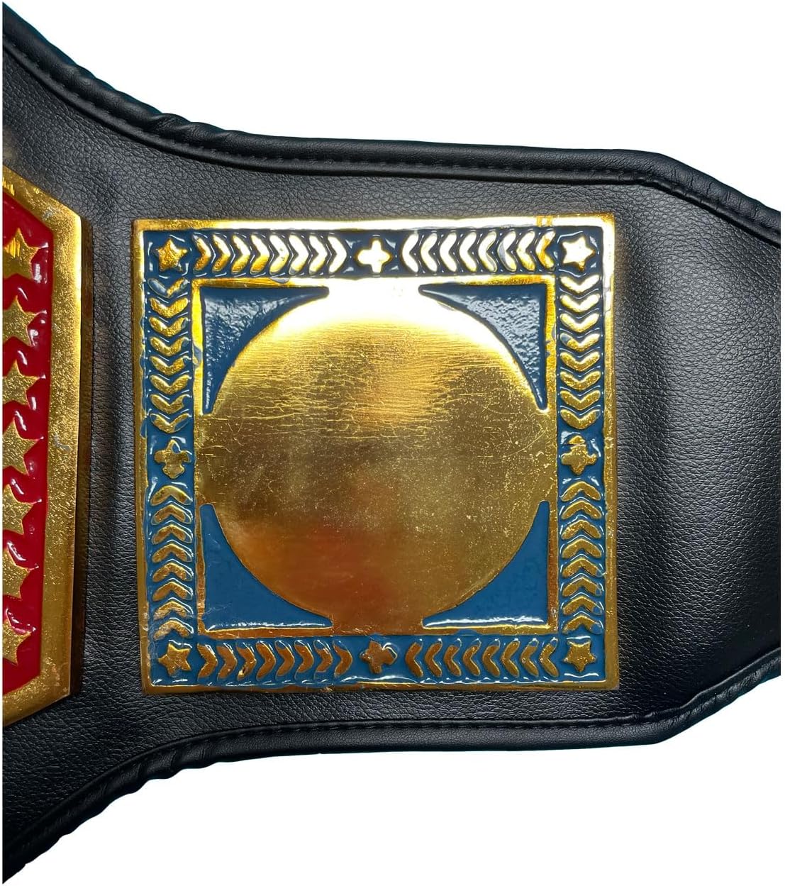 Combat Sports Authentic Customizable Leather Championship Belt – Brass Plates, 3 Colors for Fantasy Sports, Boxing