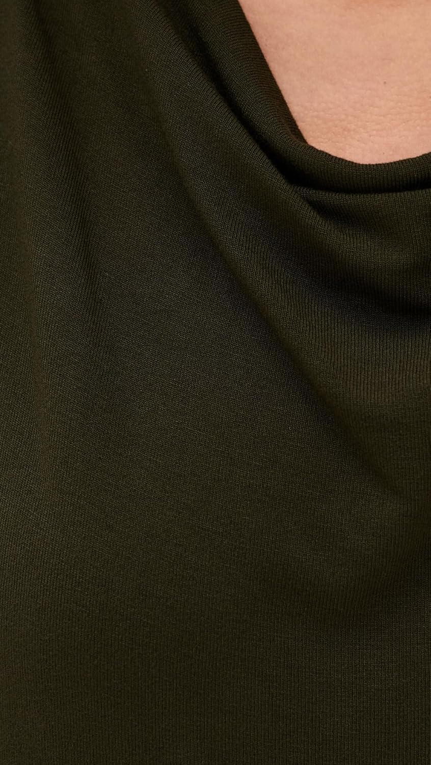 Vince Women's Cap Sleeve Draped Cowl Neck Dress - Image 6