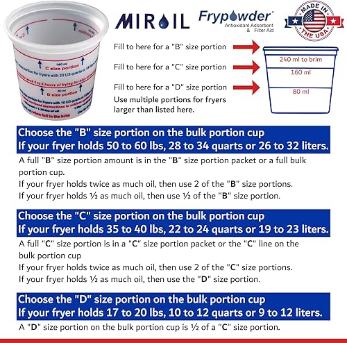 Miniatura 5 de MirOil Estabilizador de aceite en polvo para freír L106 y ayuda de filtro, ahorrador de aceite de cocina para freidora, elimina los contaminantes de