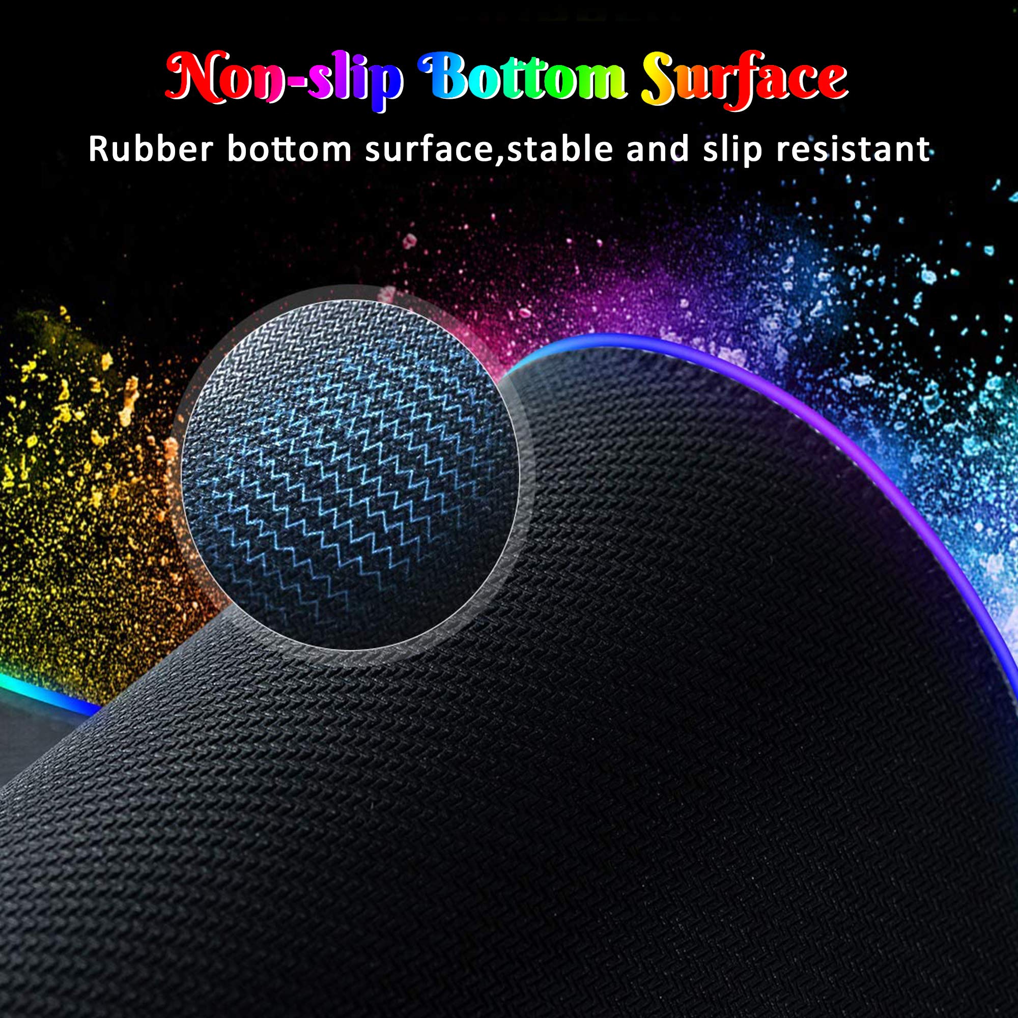 RGB DużA PodkłAdka Pod Mysz Do Gier 900x400x4 Mm Xxl 12 TrybóW śWiecenia Rgb Led Rozszerzone PodkłAdki Pod Mysz AntypośLizgowa Gumowa Podstawa Klawiatura PodkłAdki Pod Mysz Do Komputera Laptop Pc Biurko PodkłAdka Pod Mysz Do Gier Ognisty Wilk