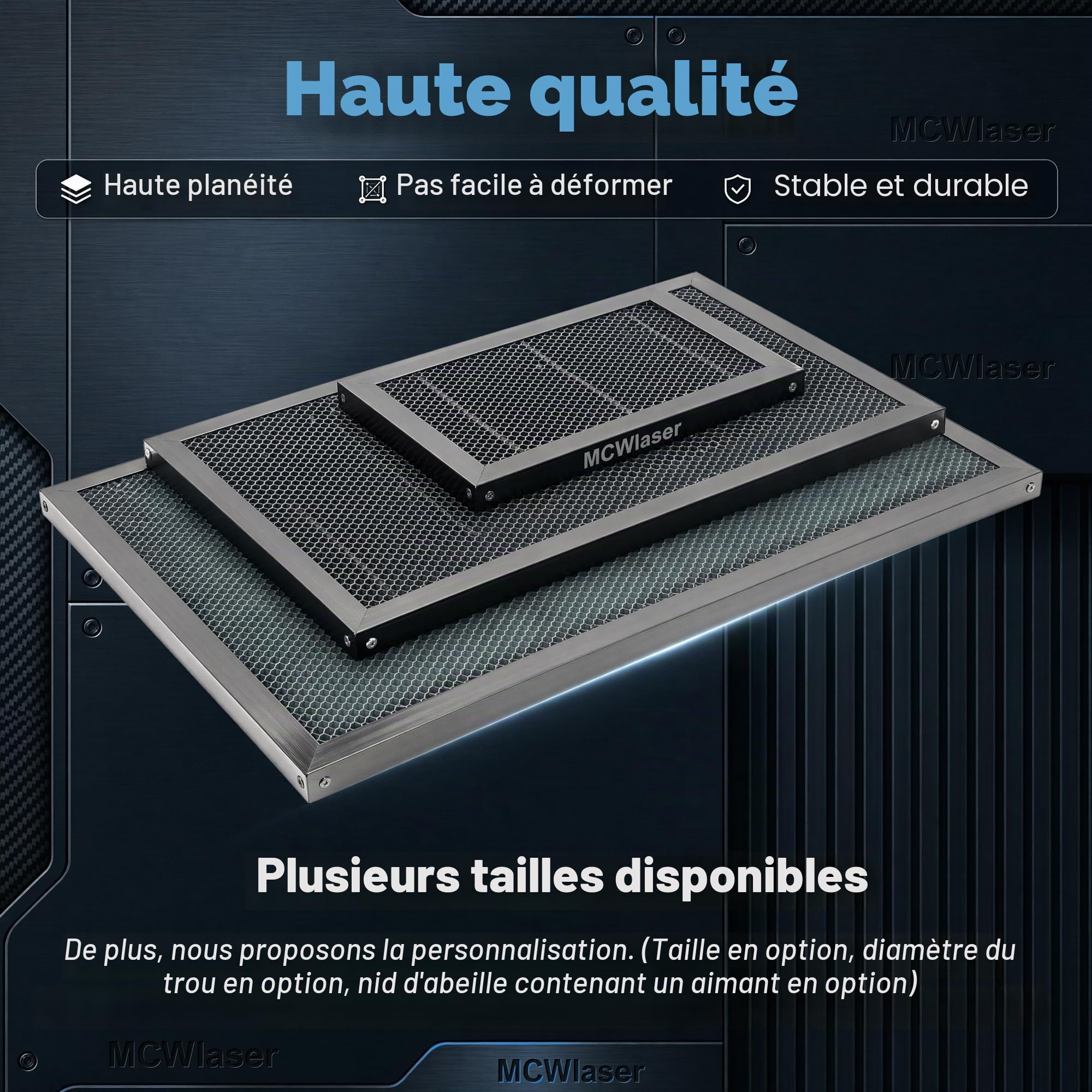MCWlaser Table en nid d'abeille Laser 900 x 600mm Honeycomb Table pour la Machine de Gravure de découpe de graveur Laser CO2 expédiée d'europe Hors Taxes