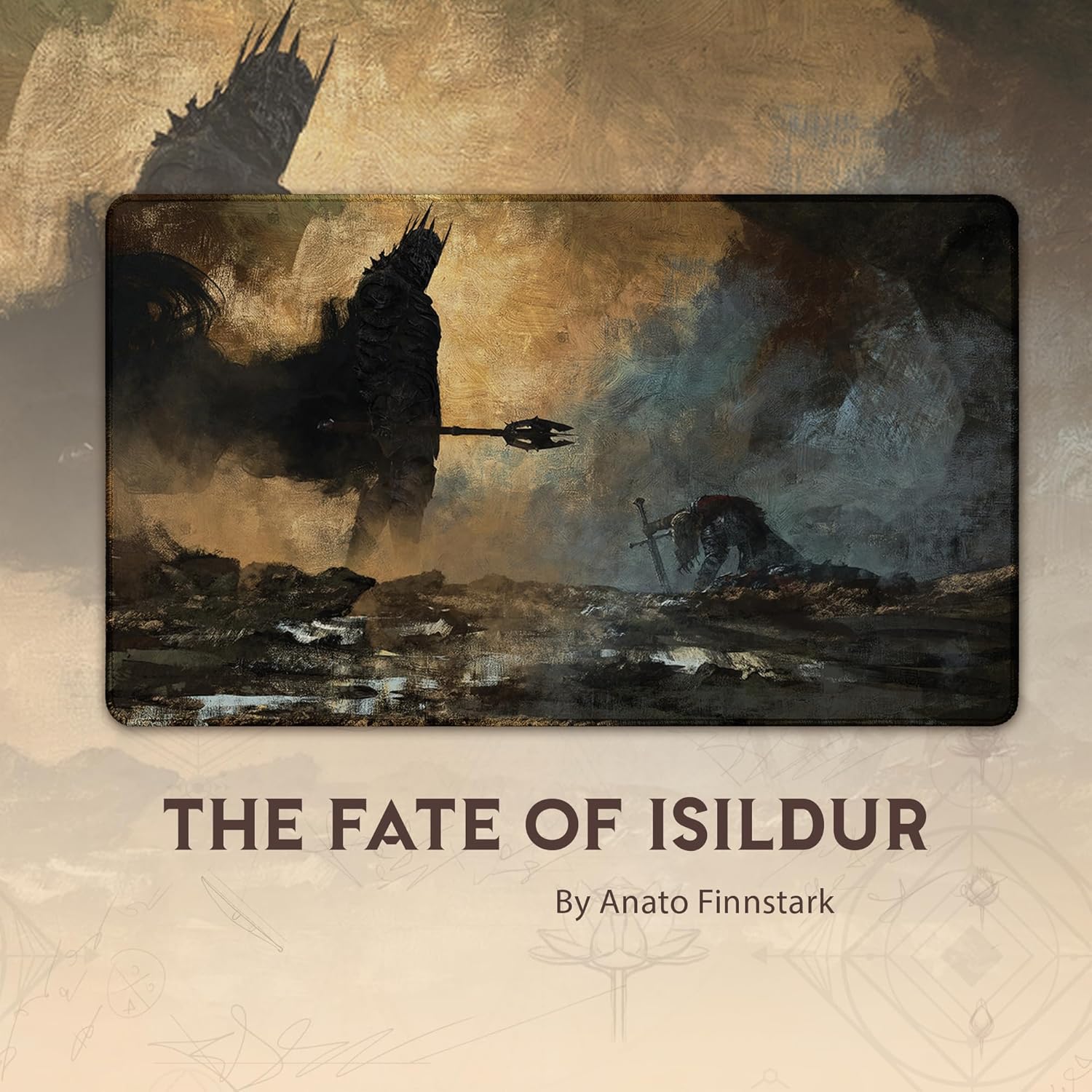 The Fate of Isildur (Stitched) - MTG Playmat by Anato Finnstark - Compatible with Magic the Gathering Playmat - Original Play Mat Designs
