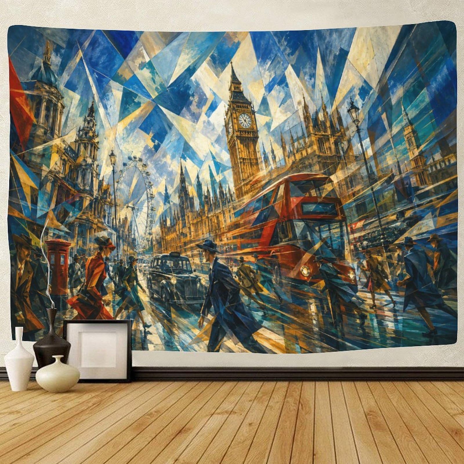 GPMNBCXZK Big Ben Future Art 3D Print Wall Art Decor Wall Tapestry Tapestries Home Decoration Curtain Bedroom Living Room 130cmx150cm