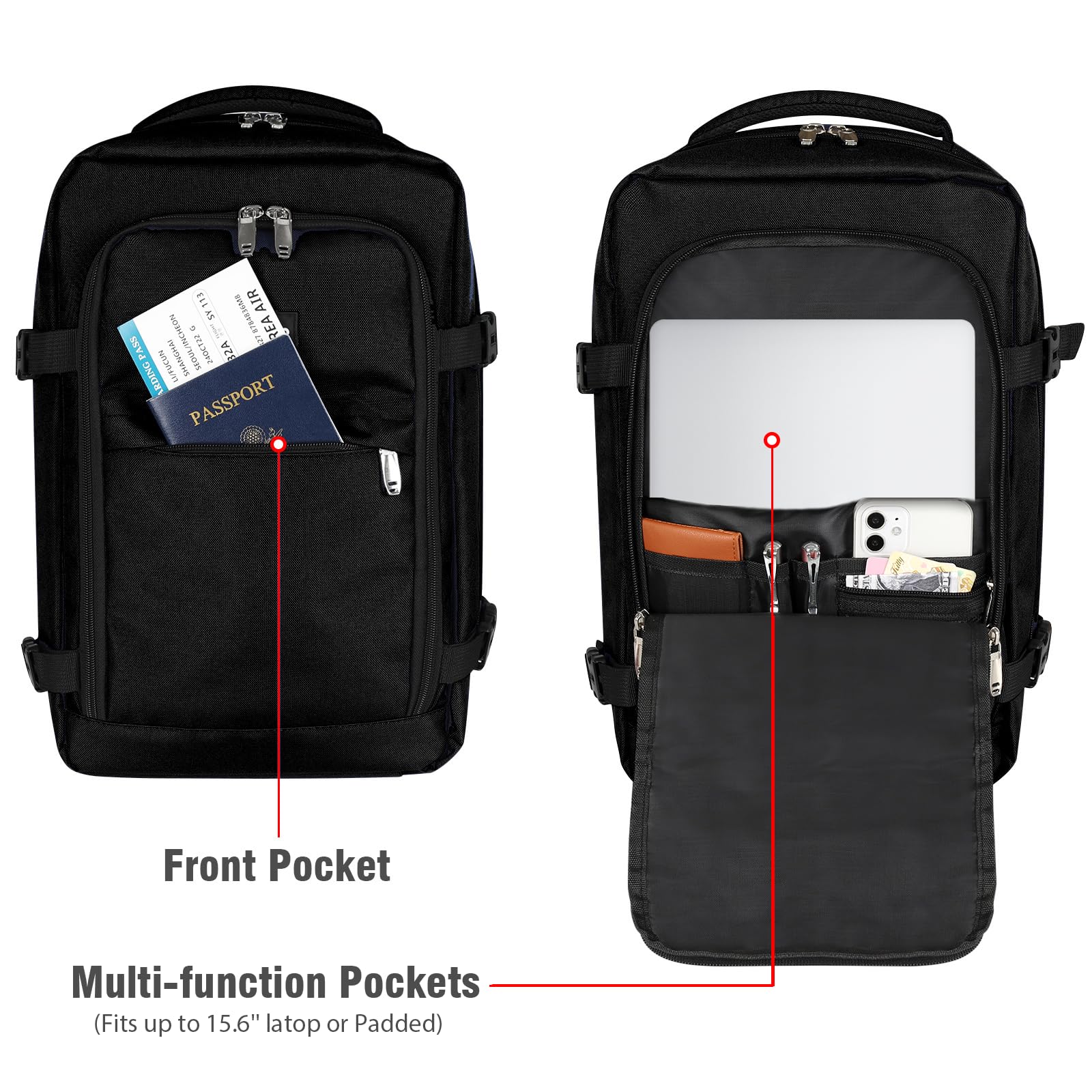 MOCOCITO Easyjet Zaino Bagaglio A Mano, borsa da viaggio, di dimensioni massime consentite a bordo di 45 x 36 x 20 cm Borsone da Viaggio Pieghevole Ultra Leggero Ripiegabile
