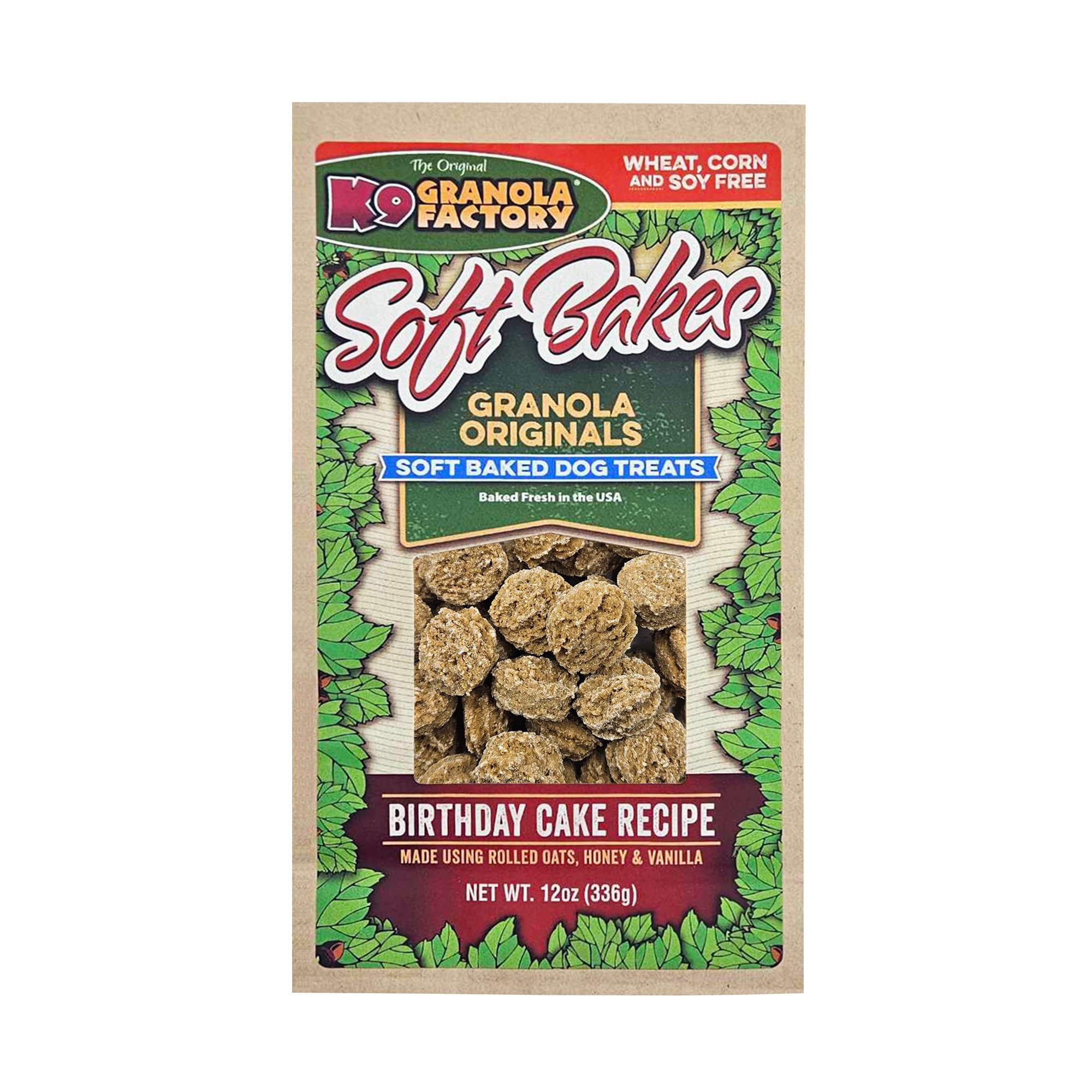 All Natural Soft Bakes Dog Treats, 12 Ounces, Birthday Cake
