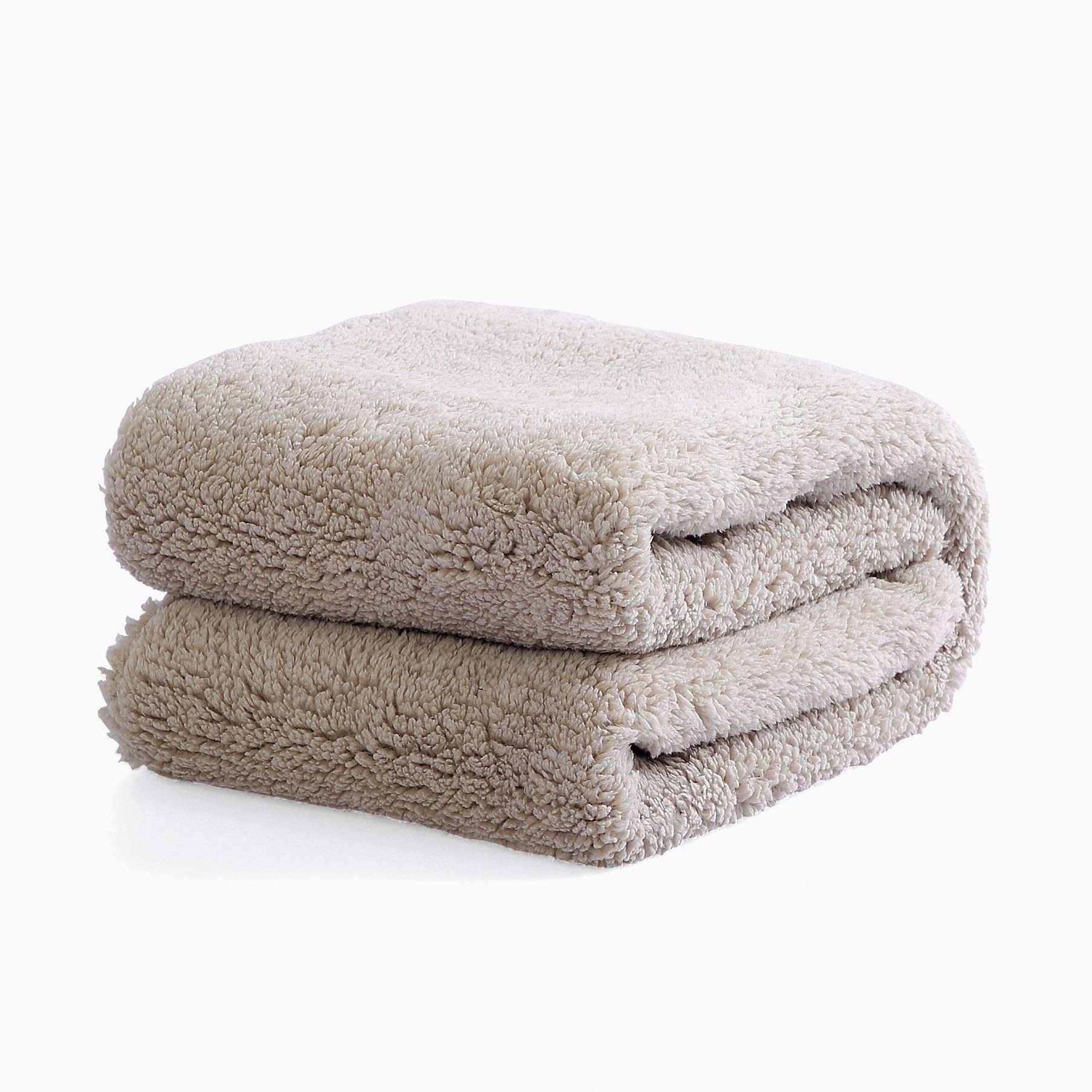 Reafort Ultra Soft Sherpa Body Pillow Cover/Case with Zipper Closure 21"x54" (Taupe, 21"X54" Pillow Cover) - Image 3