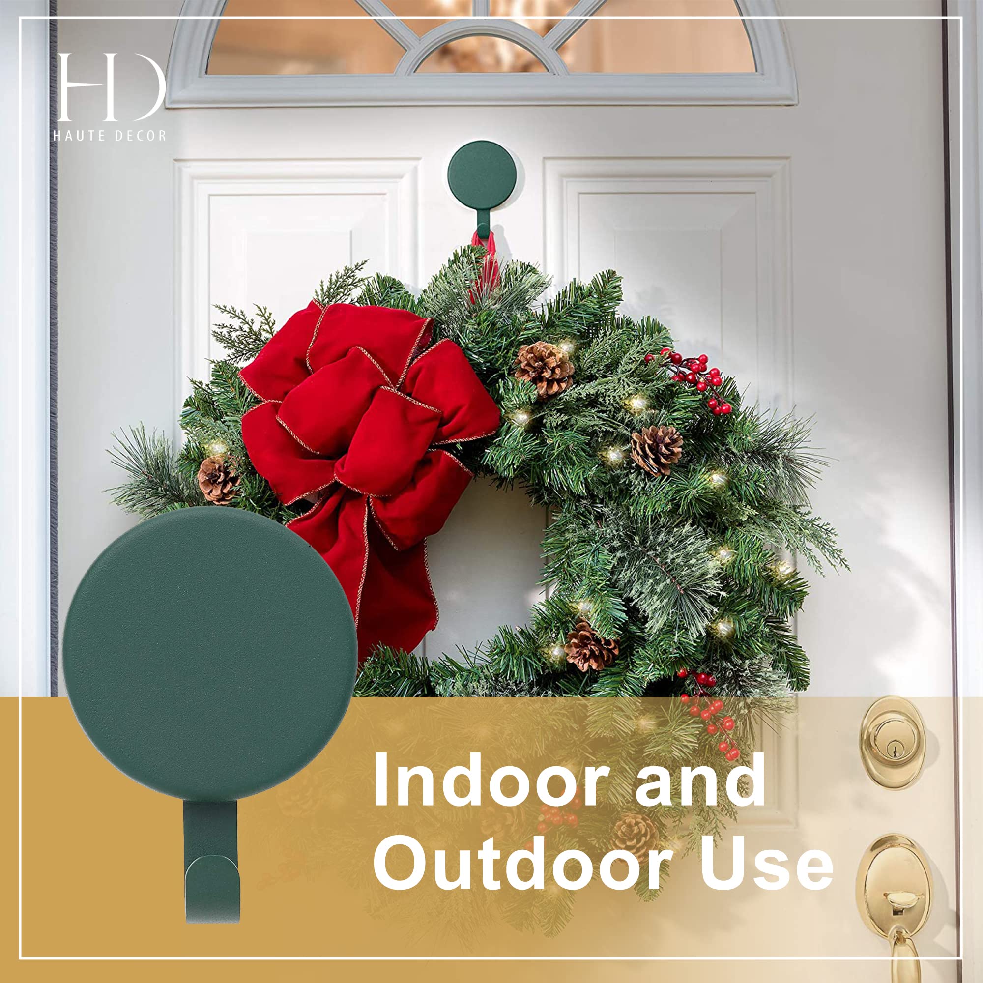 3-Pack Magnetic Wreath Hanger For Metal Doors – Black, 2.8 Inch – Strong Magnet With Rubber Coating – No-Damage Installation