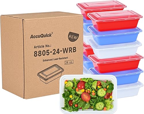 Miniatura 7 de LOKATSE HOME Paquete de 16 recipientes de preparación de comidas de 24 onzas reutilizables para almacenamiento de lonchera, cajas Bento, aptos para