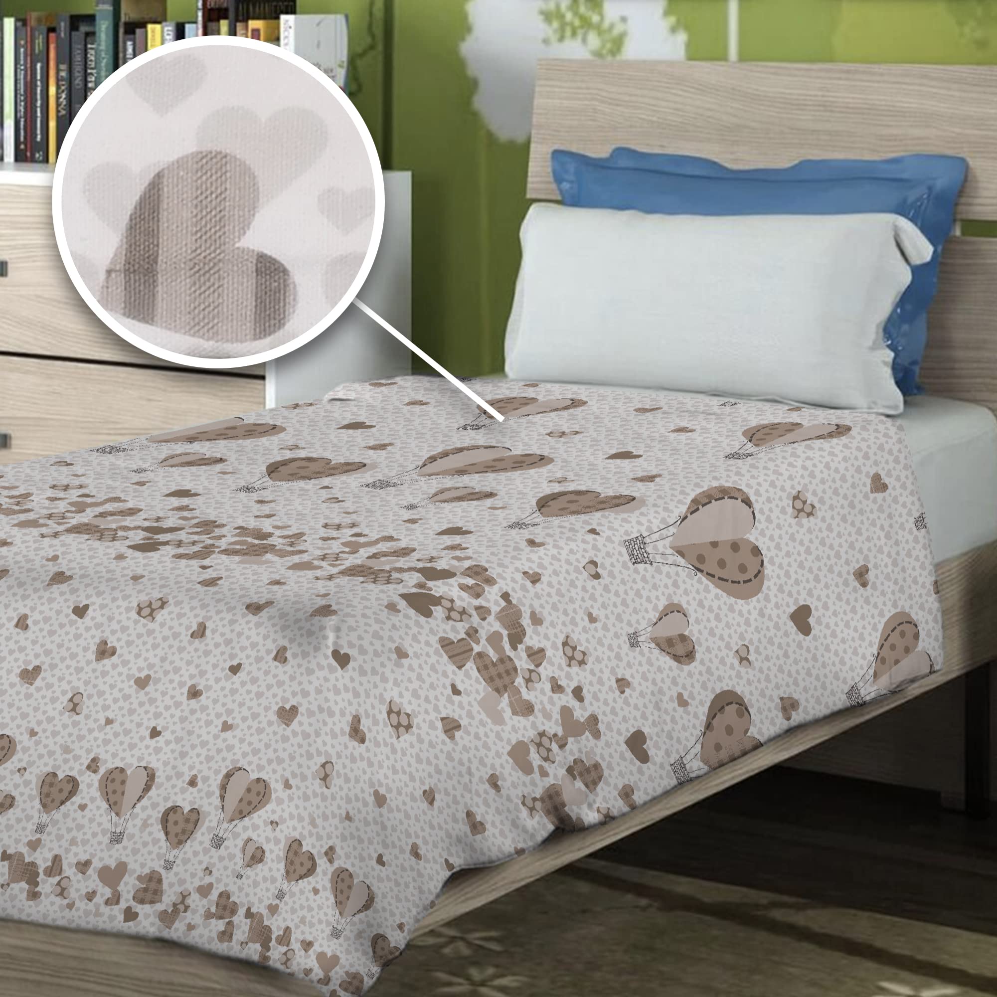 PENSIERI DELICATI Bedspread 170 x 280 cm, Single Sheet 100% Cotton Pique, Ideal as a Furniture Towel, 1 Square Bed Blanket - Image 2