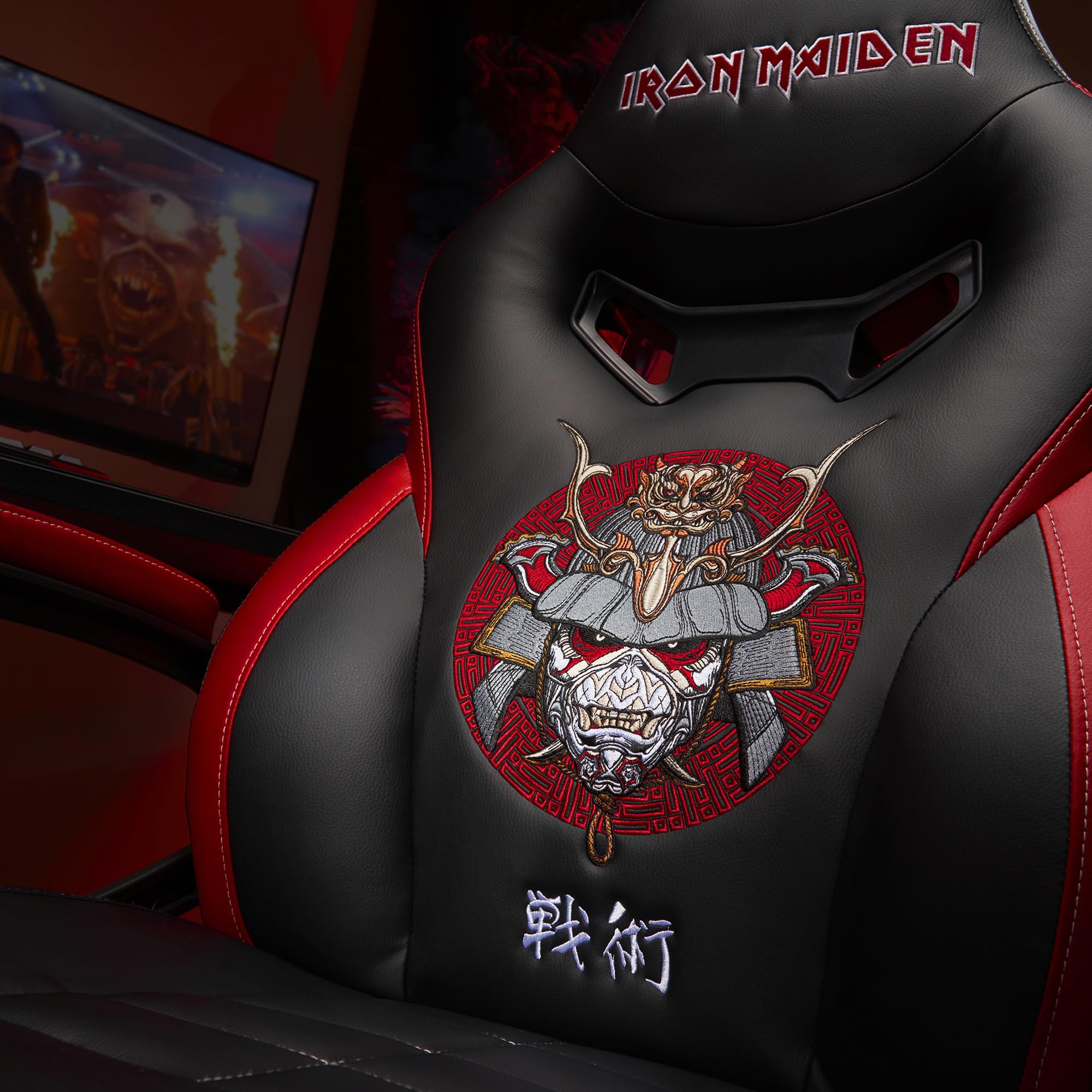 Subsonic - Chaise Gaming Iron Maiden pour Enfant et Ado - Fauteuil de Bureau Ergonomique avec Mousse Haute Densité, Mécanisme à Bascule et Accoudoirs Confortables - Hauteur Réglable - Noir