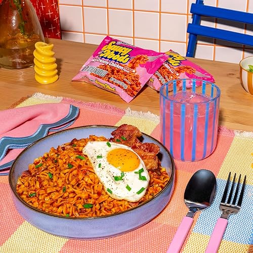 Miniatura 3 de Maruchan Ramen - Fideos de pollo cremosos picantes, fideos picantes - Estilo salteado, salsa atrevida inspirada en Corea, rico sabor, fabricado en