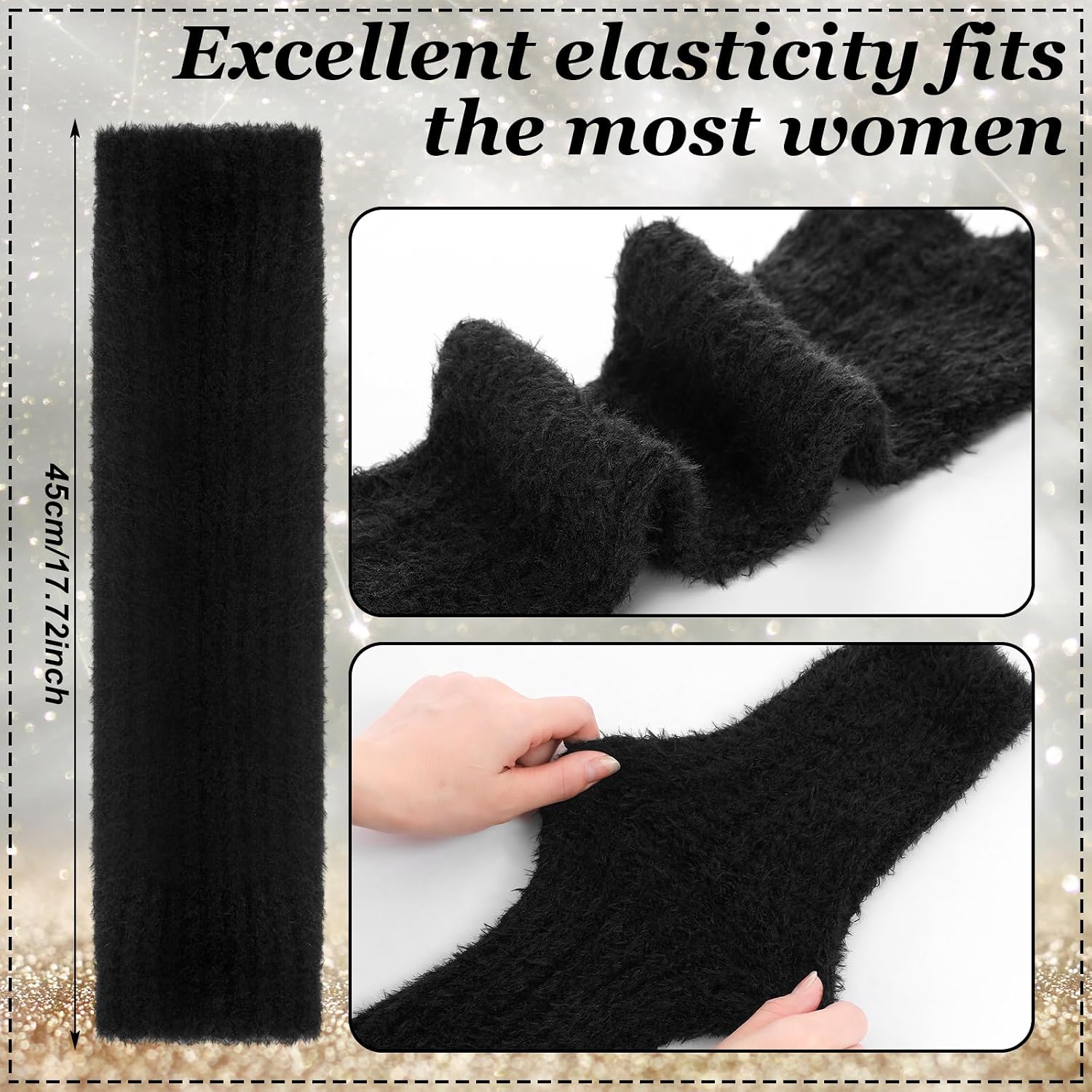 Sintege 2 Pairs Women Fuzzy Leg Warmers Fluffy Winter Leg Sleeves Coral Fleece Knit Ankle Socks Y2k for Women Ladies