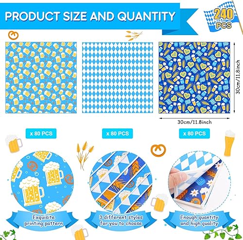 Miniatura 2 de 240 hojas de papel encerado seco para delicatessen de 12 x 12 pulgadas, papel pergamino, papel pergamino, forro de cesta de alimentos para el hogar,