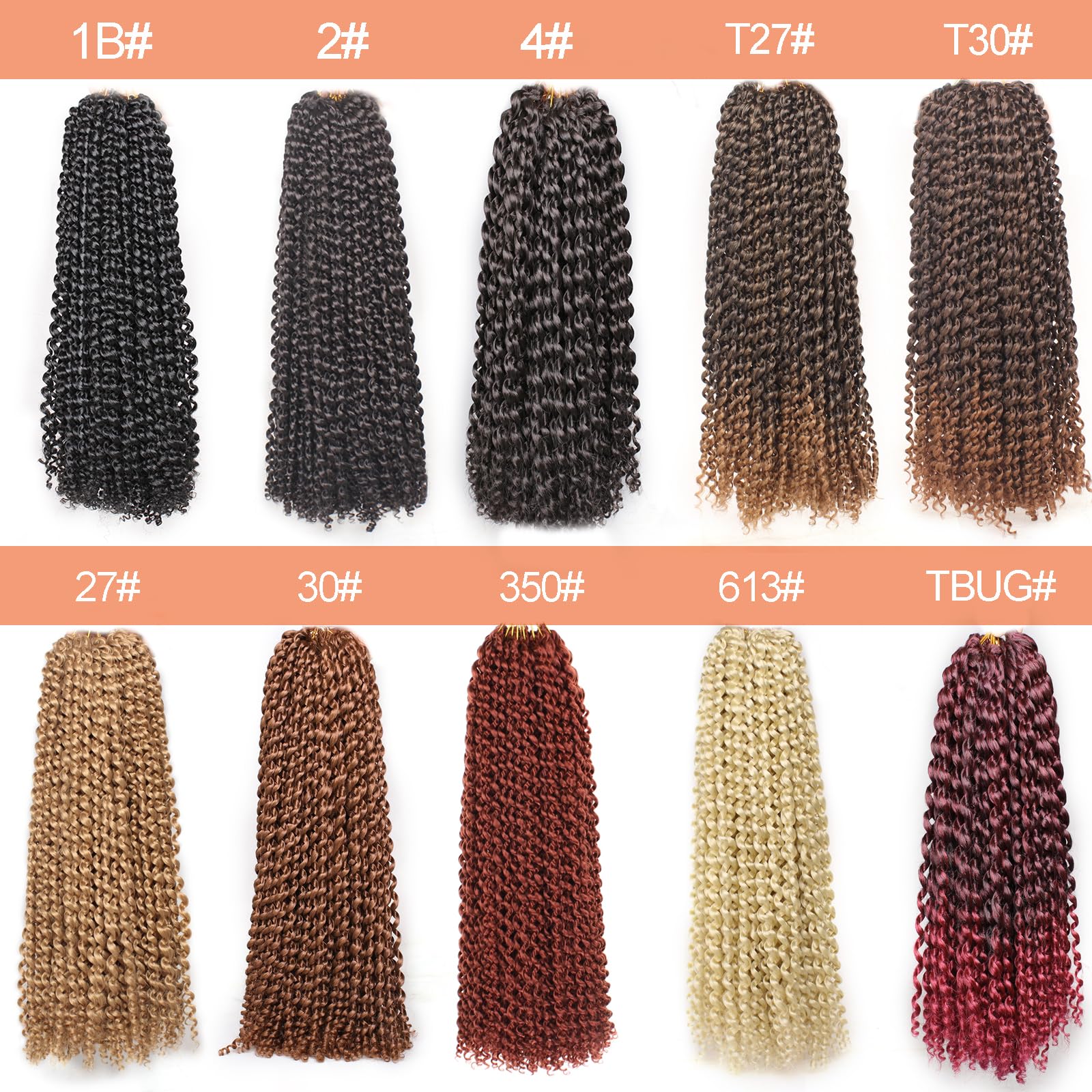 Mscat 12 Inch Short Passion Twist hair 7pcs Water Wave Crochet Hai Extensions For Passion Twist Braiding Hair Braids 2# - Image 4