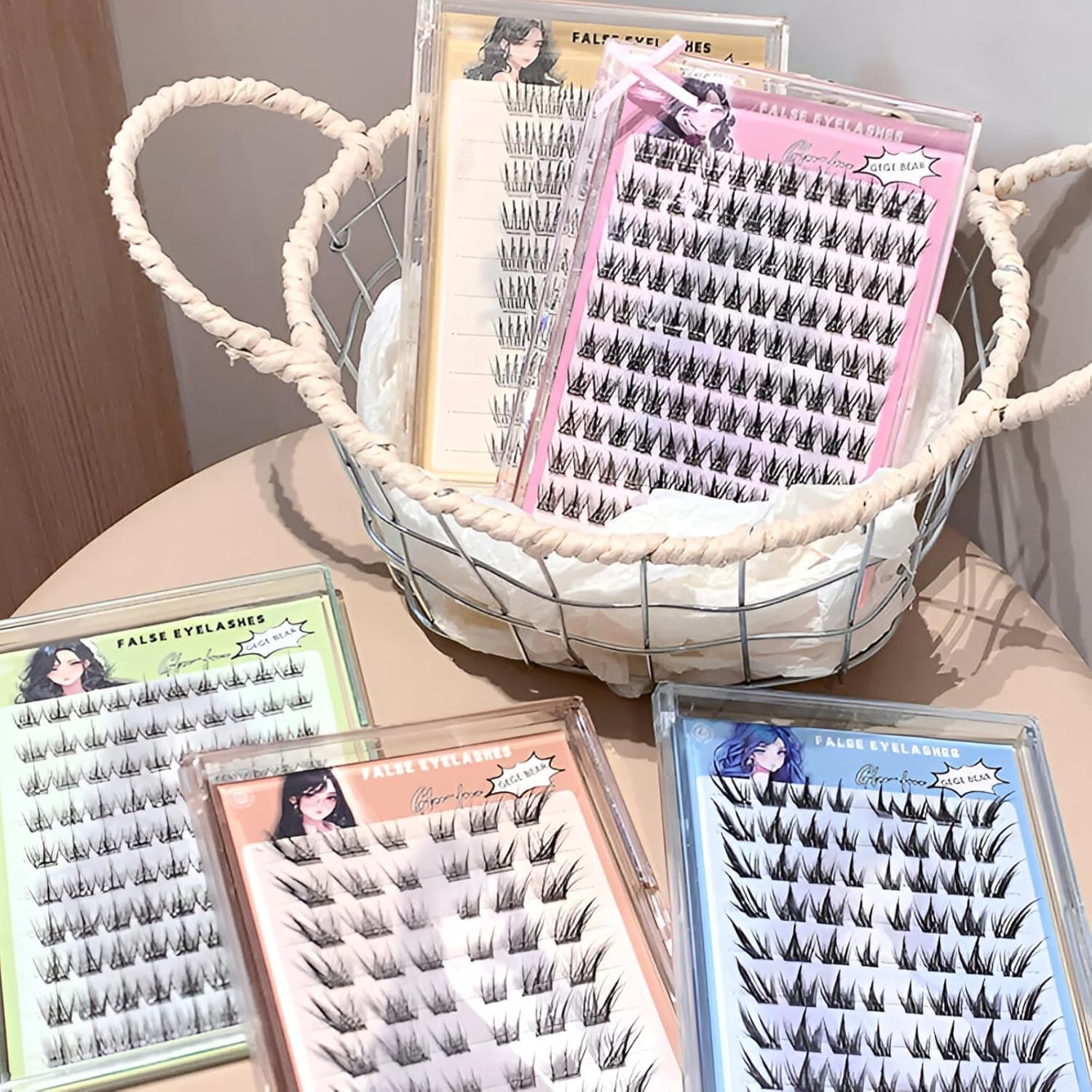 Gege Bear Three Part Series False Eyelashes | Glue Free | Invisible Adhesive Strip | Natural Volume Effect | Reusable & Lightweight | Soft Glam Ready | Mess Free Application | Dramatic Volume | Flawless Cute Eye Makeup | Perfect for Teens & Women (Style#06, 60pcs)-image-29