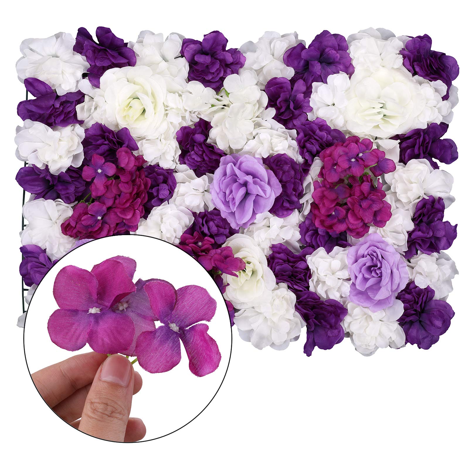 WedDecor Artificial Silk Flower Panel, Dark Purple, 1pc — image 1