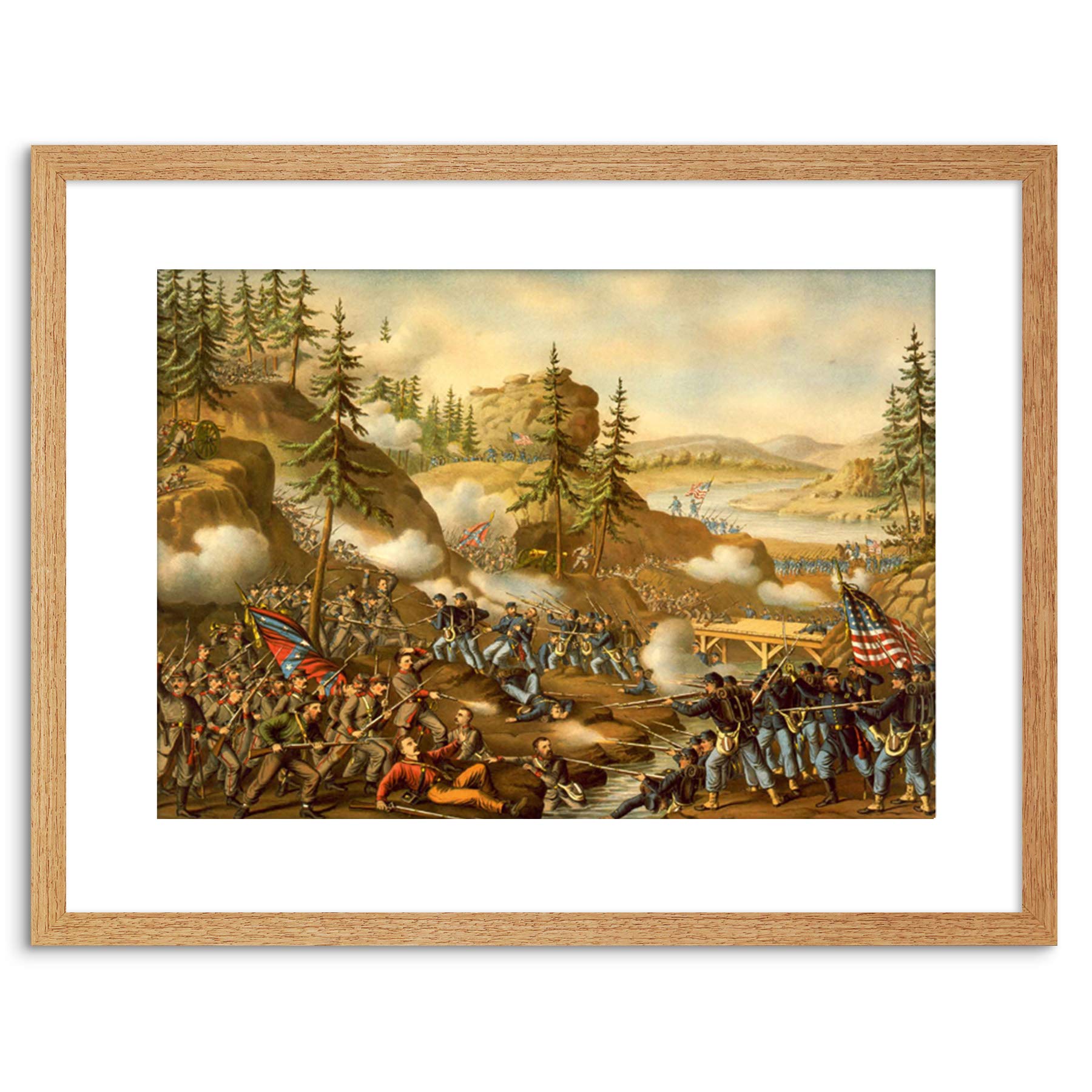 Wee Blue Coo 9x7 '' WAR AMERICAN CIVIL BATTLE CHATTANOOGA USA NEW FRAMED ART PRINT F97X1829