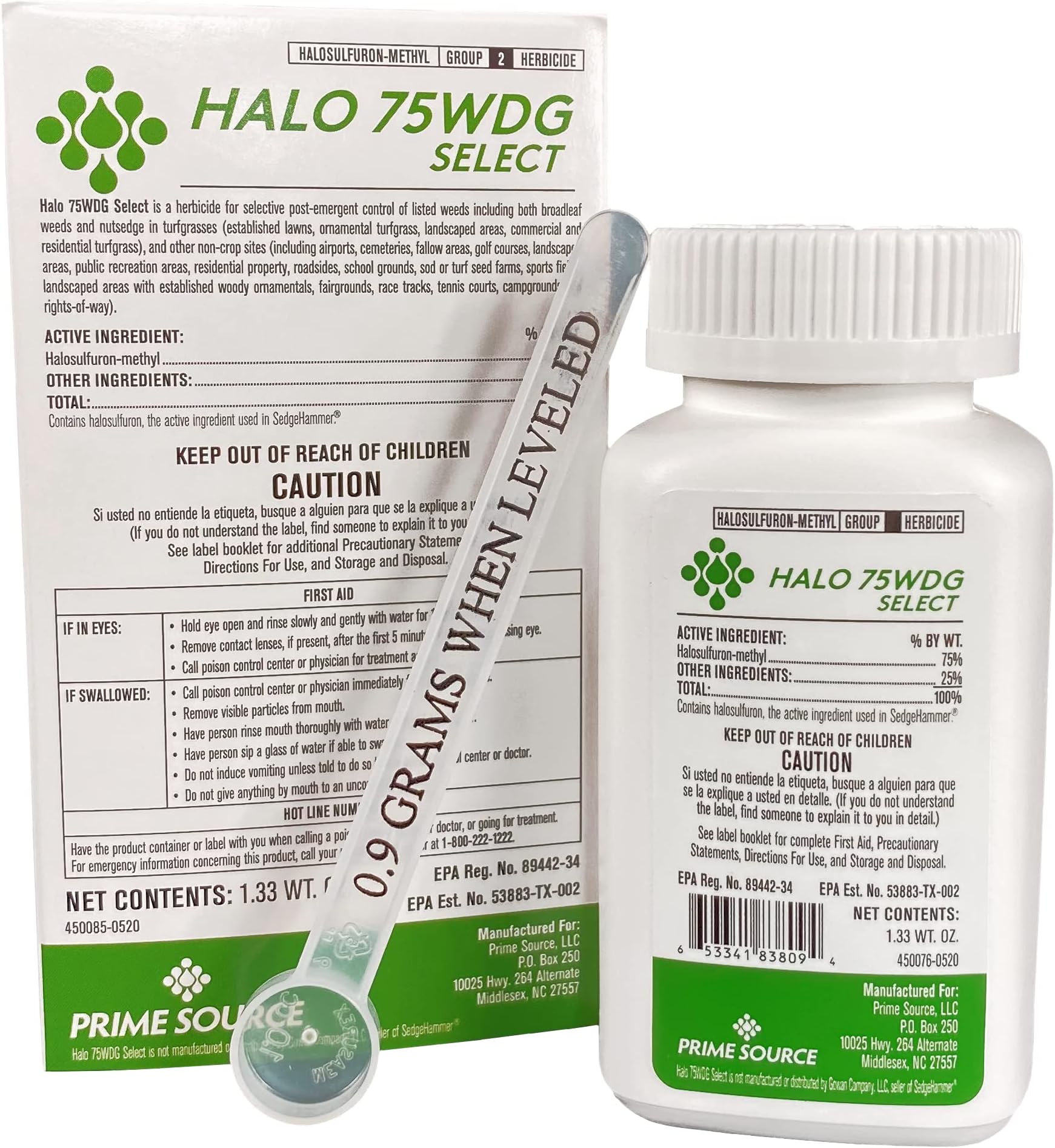 Halo 75 WDG Select, 1.33oz Halosulfuron-Methyl, (Compare to Sedgehammer) (1)