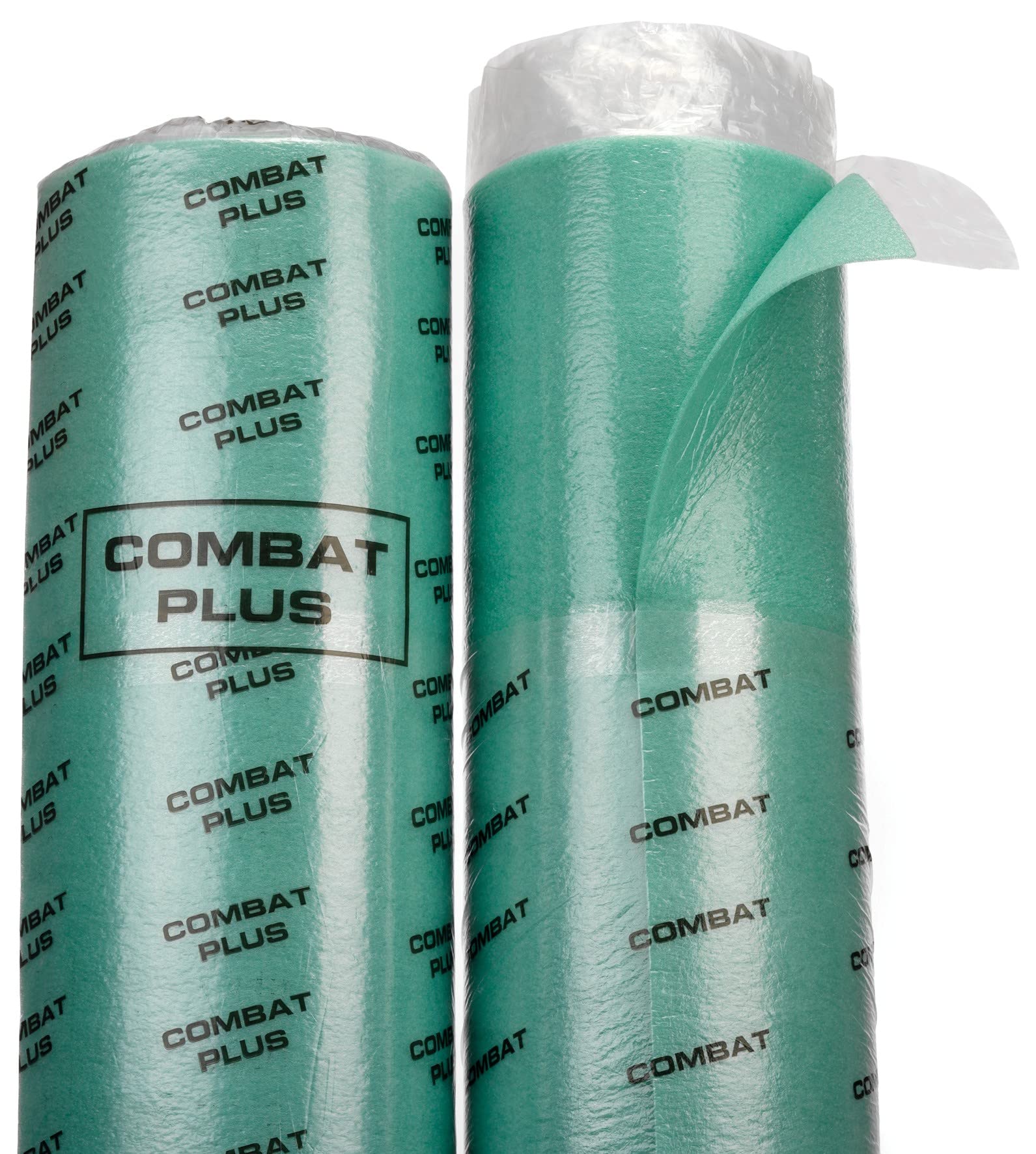 Green Combat Laminate Underlay 3mm Acoustic Underlay for Wood or Laminate Flooring Barrier Plus Underlay Comfort Damp Proof Membrane (Roll Dimension: 15?)