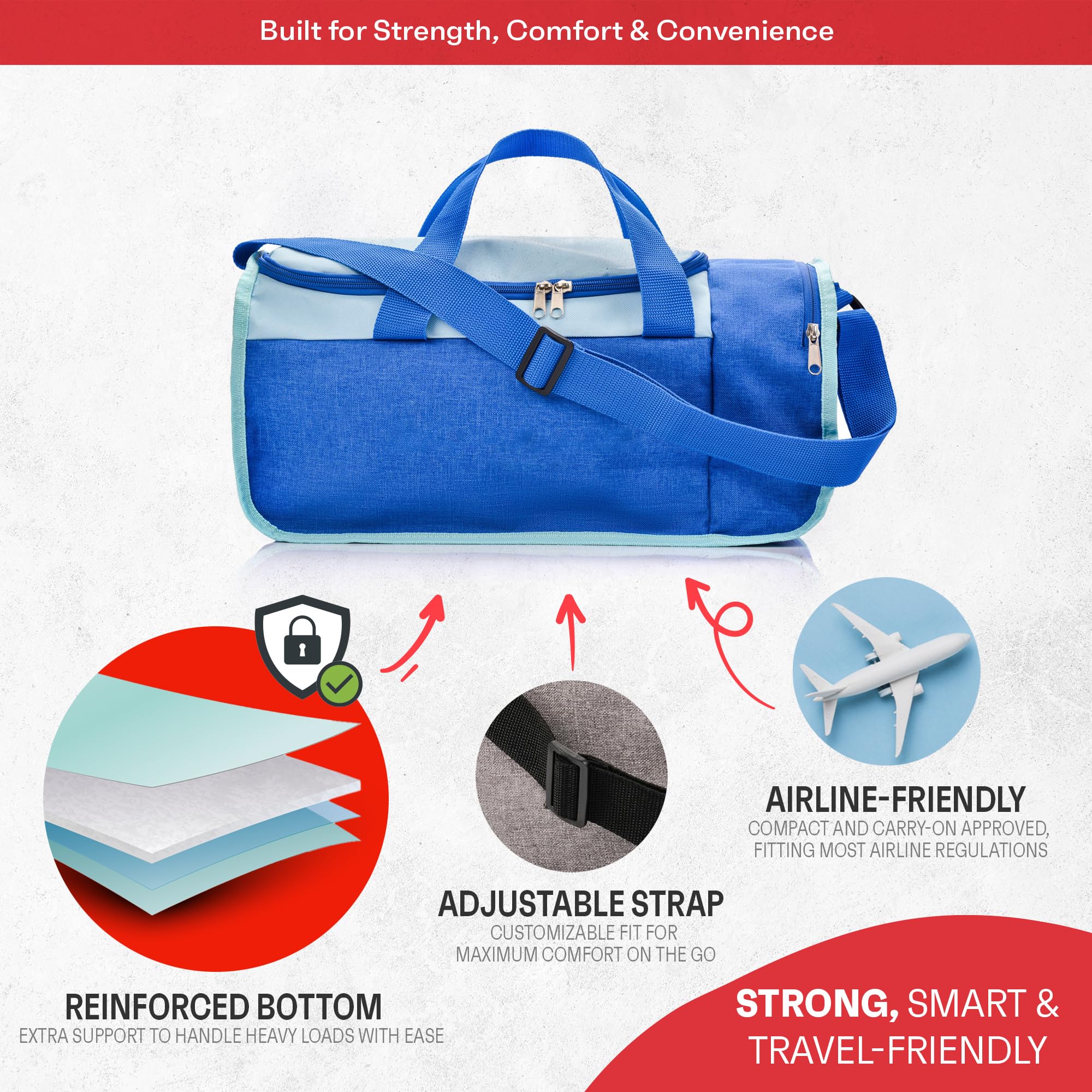 meteor 20 40 L Sporttasche - Kinder Badetasche Herren schwimmtasche Schultertaschen Reisetasche Urlaubstasche klein Fitnesstasche Riementasche Schule Taschen Kindertaschen - 5