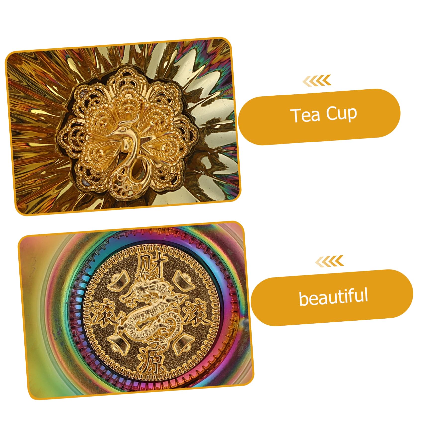 IMIKEYA 4 Stück Pfauen-Teetasse Teeservice Tasse Dekorative Tasse Stabile Trinktasse asiatische Teetasse Kungfu-Teeschale Teebecher Retro- chinesische Teeverkostungstasse Keramik