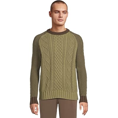 Свитер L.L.Bean Signature Cotton Fisherman Sweater, Crewneck, Colorblock