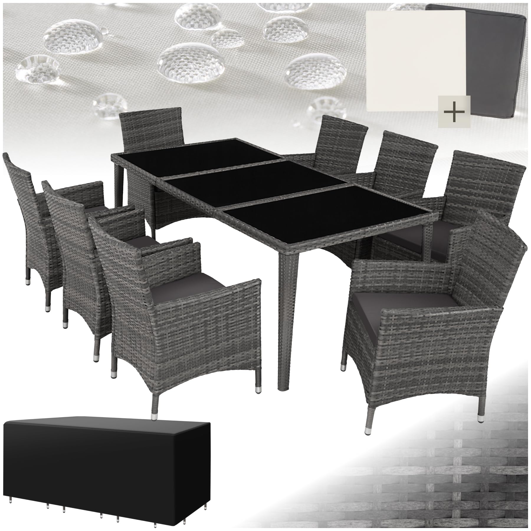 Bistrosets voor 2 personen voor tuin, opklapbaar terras, eetmeubilair, opvouwbaar | Roestbestendig, weerbestendig, tuin, achtertuin, balkon, pubtafel, wit