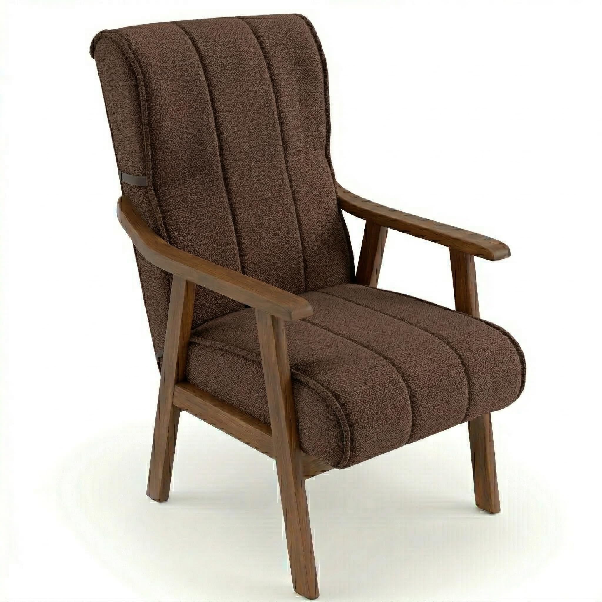 Sillón Clásico | Sillon Relax | Clasico - Brazos Madera | Ideal Lactancia, Lectura o Decoracion | Tapizado en Tela Antimanchas Ancho 60 Fondo 70 Alto 105