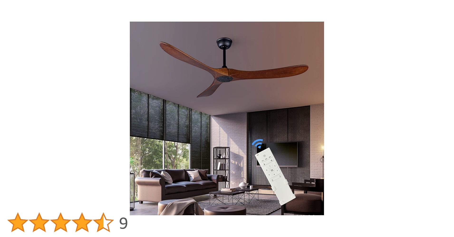 Amazon | FOBLKS 60インチ 屋内/屋外シーリングファン ライト